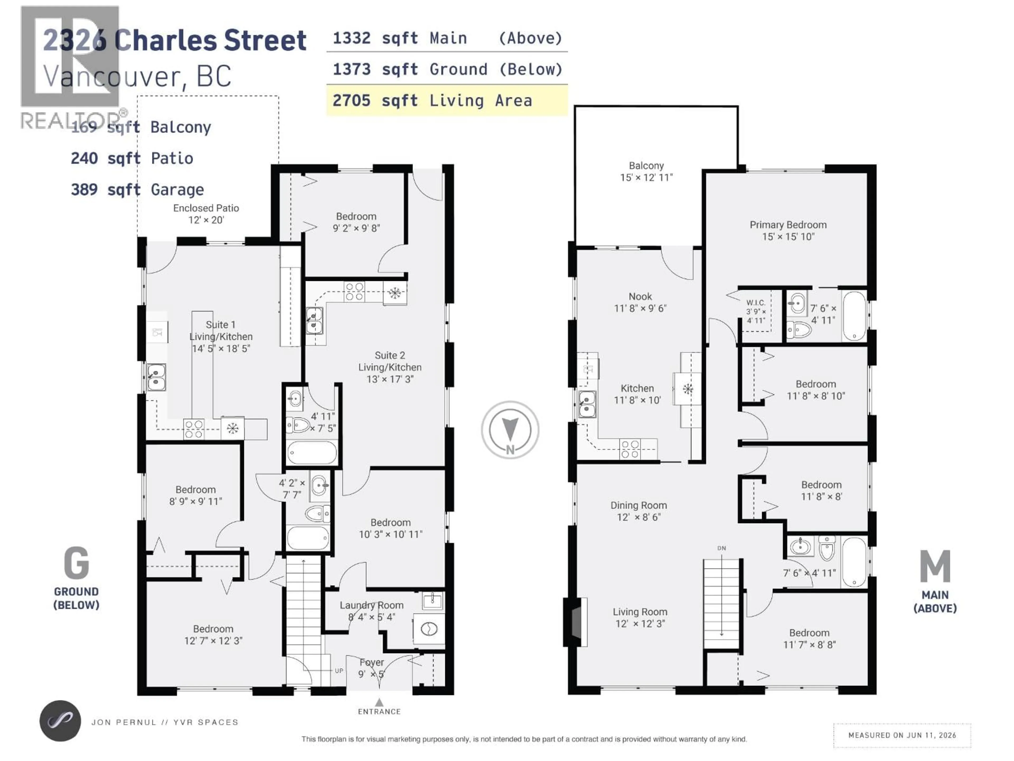 Floor plan for 2326 CHARLES STREET, Vancouver British Columbia V5L2V5