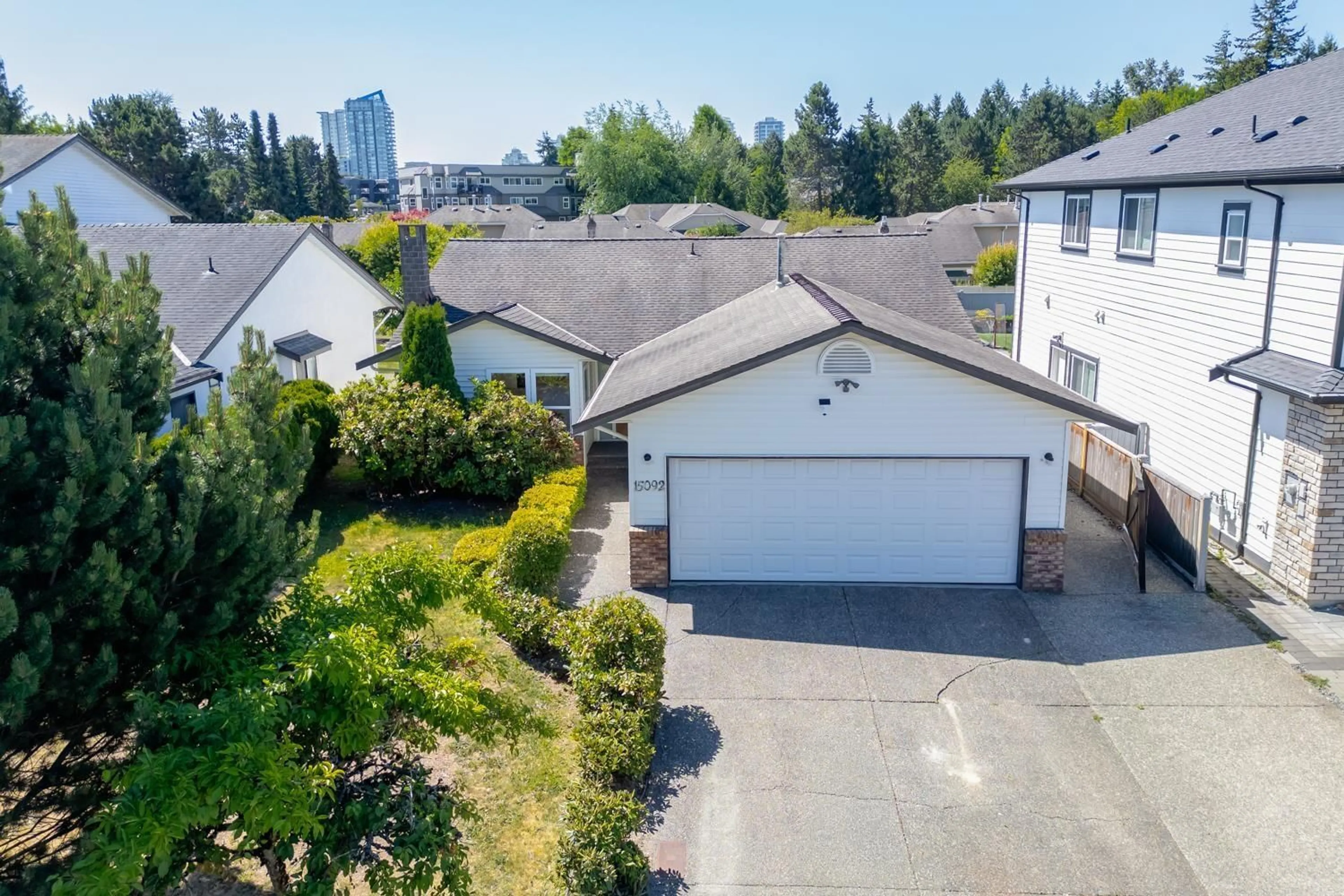 A pic from outside/outdoor area/front of a property/back of a property/a pic from drone, street for 15092 19A AVENUE, Surrey British Columbia V4A7G8