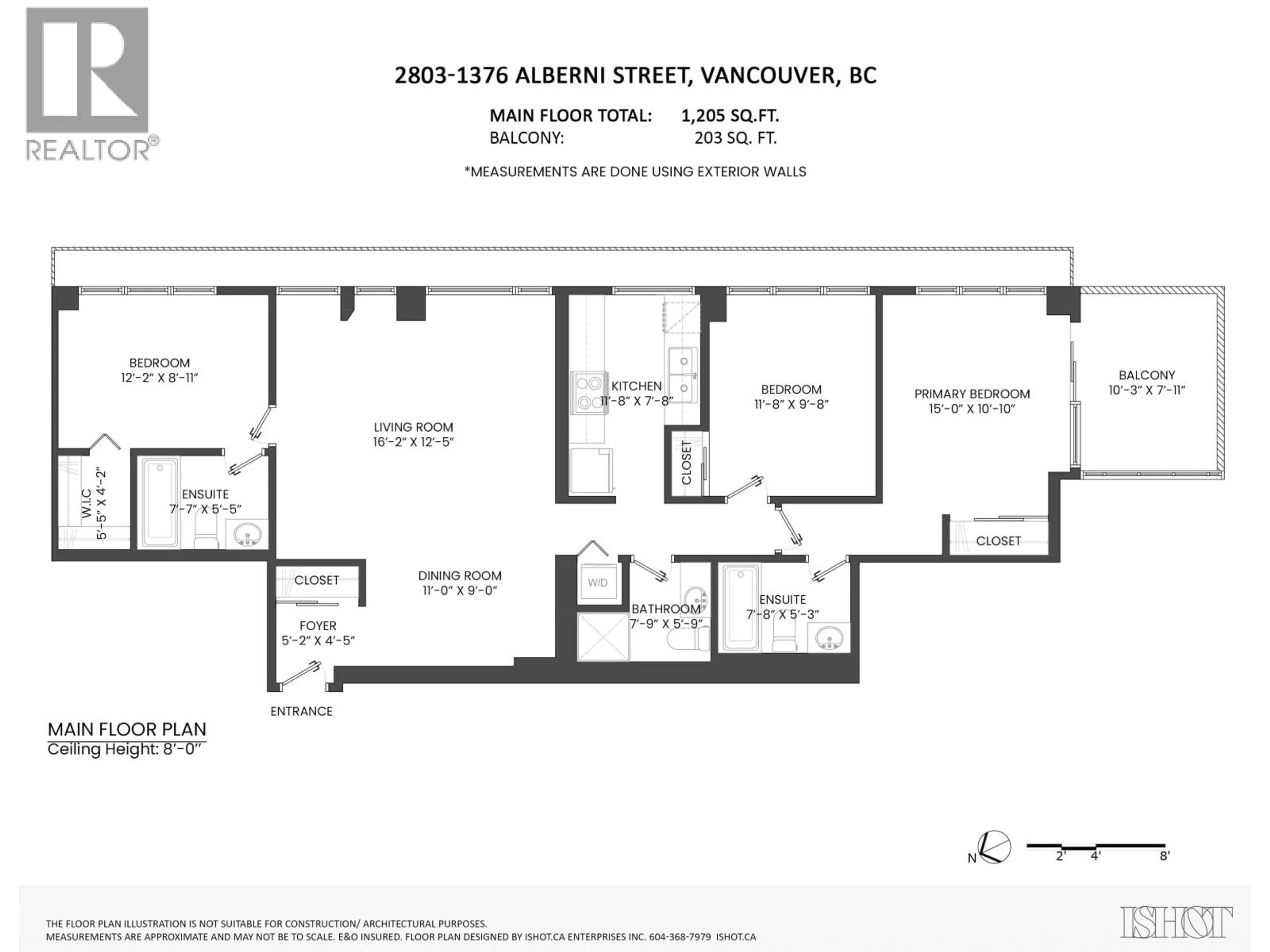 Floor plan for 2803 - 1367 ALBERNI STREET, Vancouver British Columbia V6E4R9