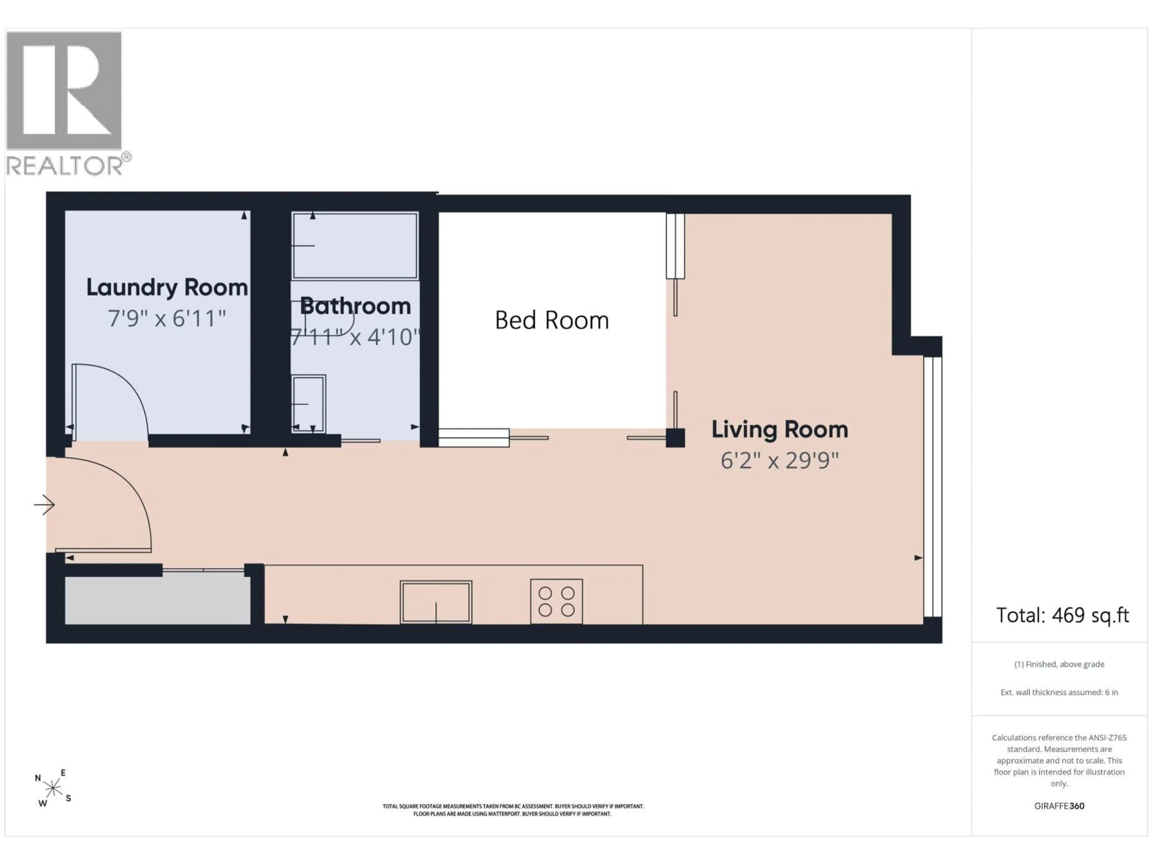Floor plan for 308 - 159 W 2ND AVENUE, Vancouver British Columbia V5Y0L8