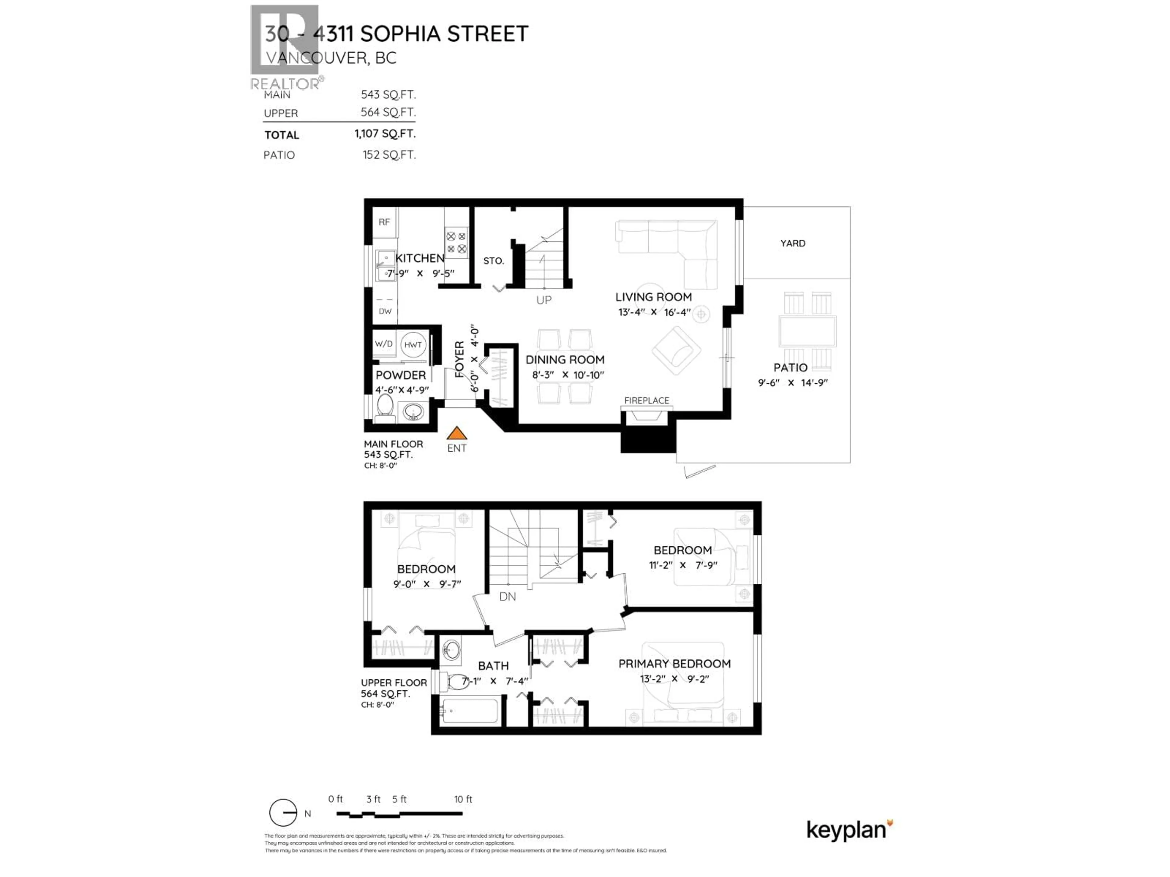 Floor plan for 30 - 4311 SOPHIA STREET, Vancouver British Columbia V5V3V6