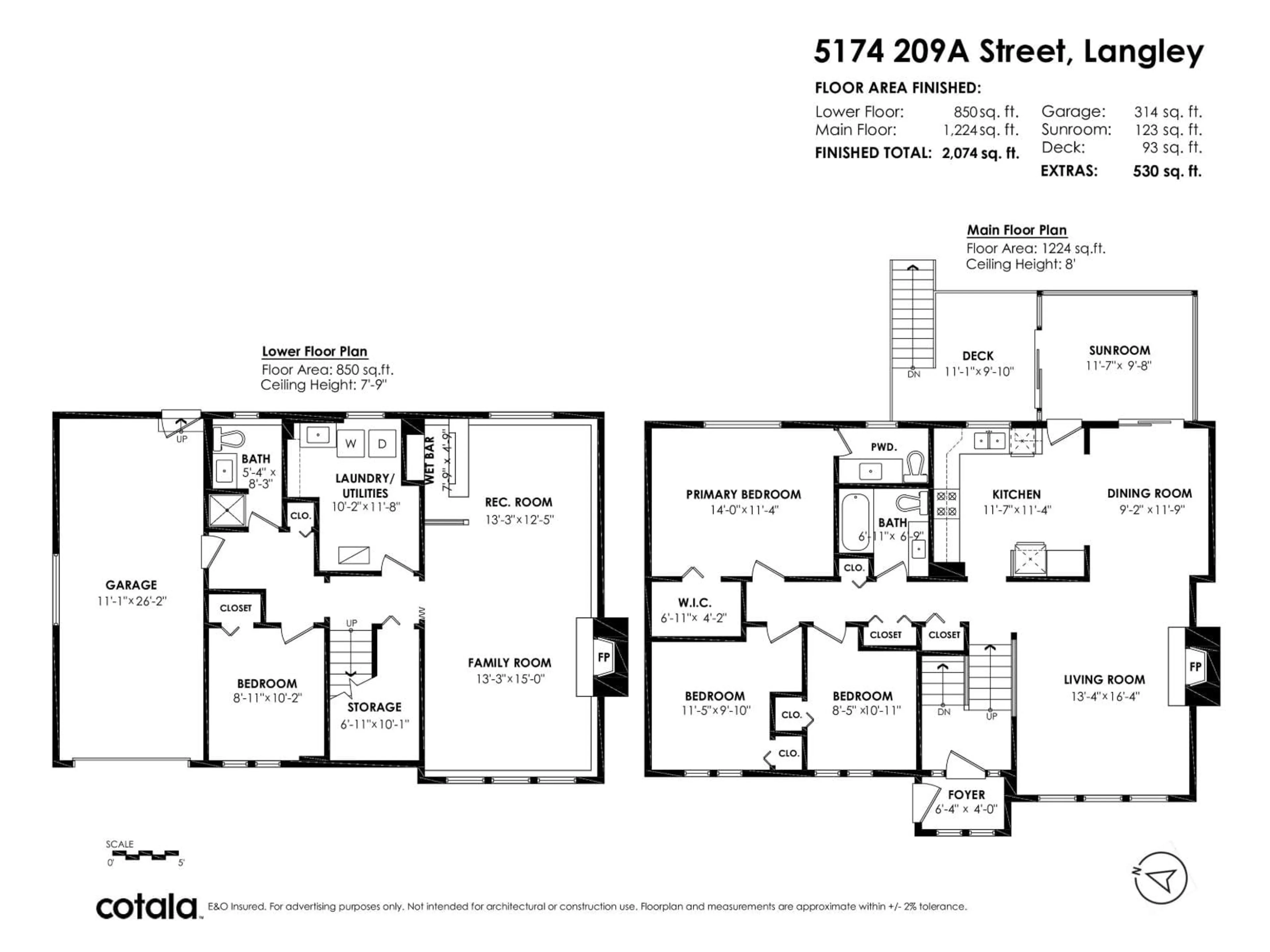 Floor plan for 5174 209A STREET, Langley British Columbia V3A7K8