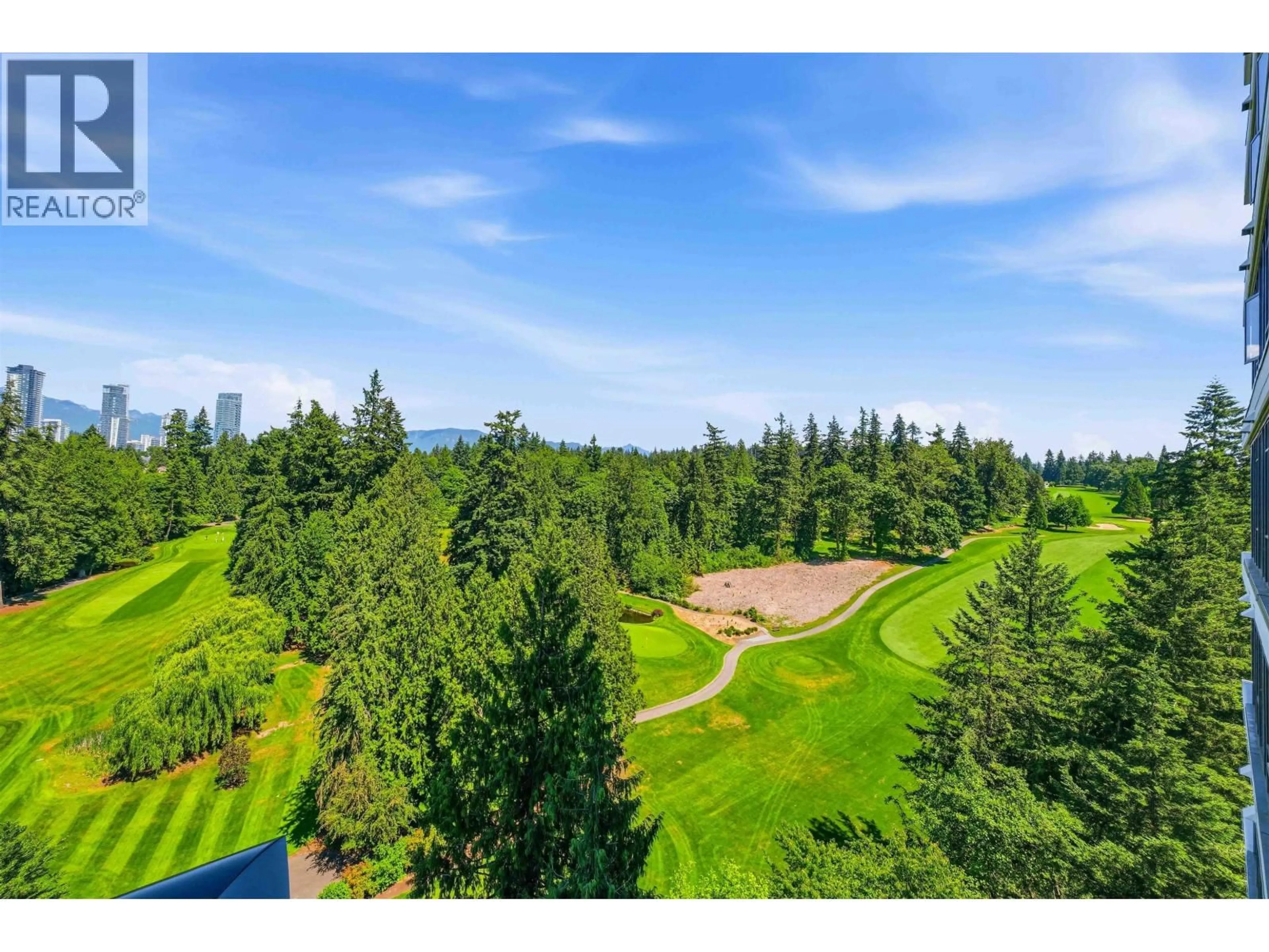 A pic from outside/outdoor area/front of a property/back of a property/a pic from drone, forest/trees view for 1501 - 595 AUSTIN AVENUE, Coquitlam British Columbia V3K0G7