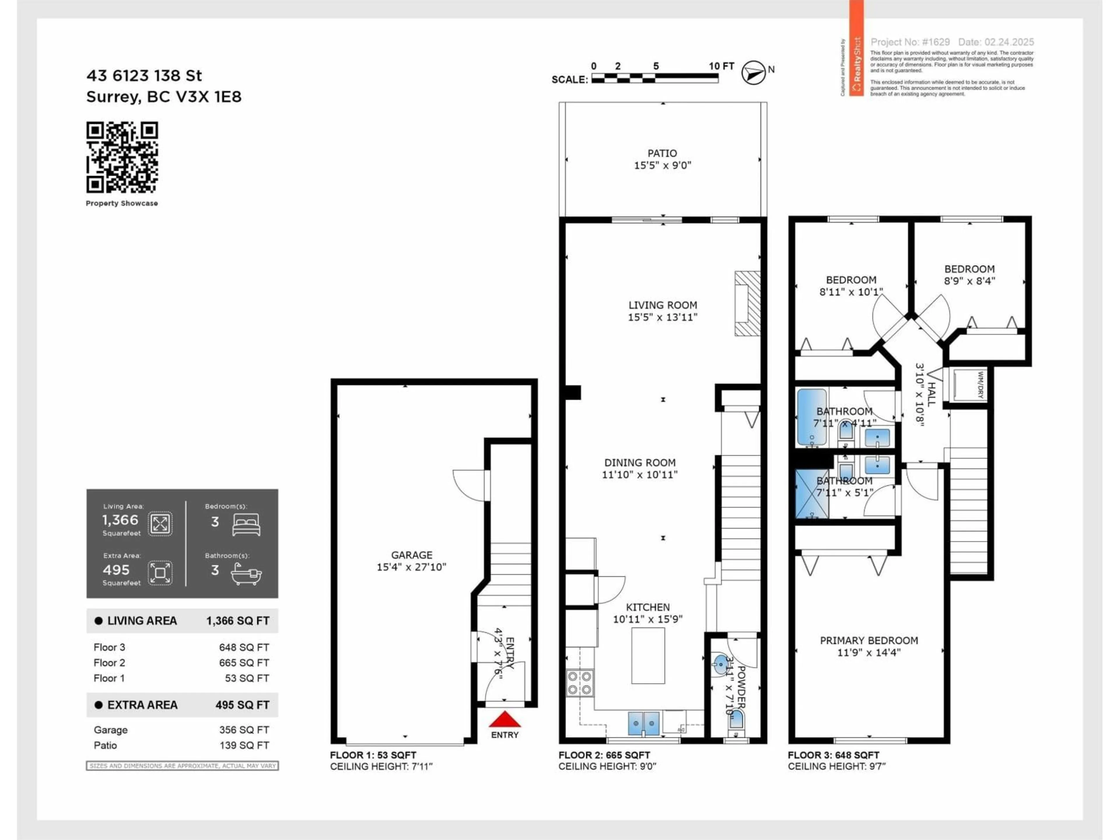 Floor plan for 43 - 6123 138 STREET, Surrey British Columbia V3X1E8