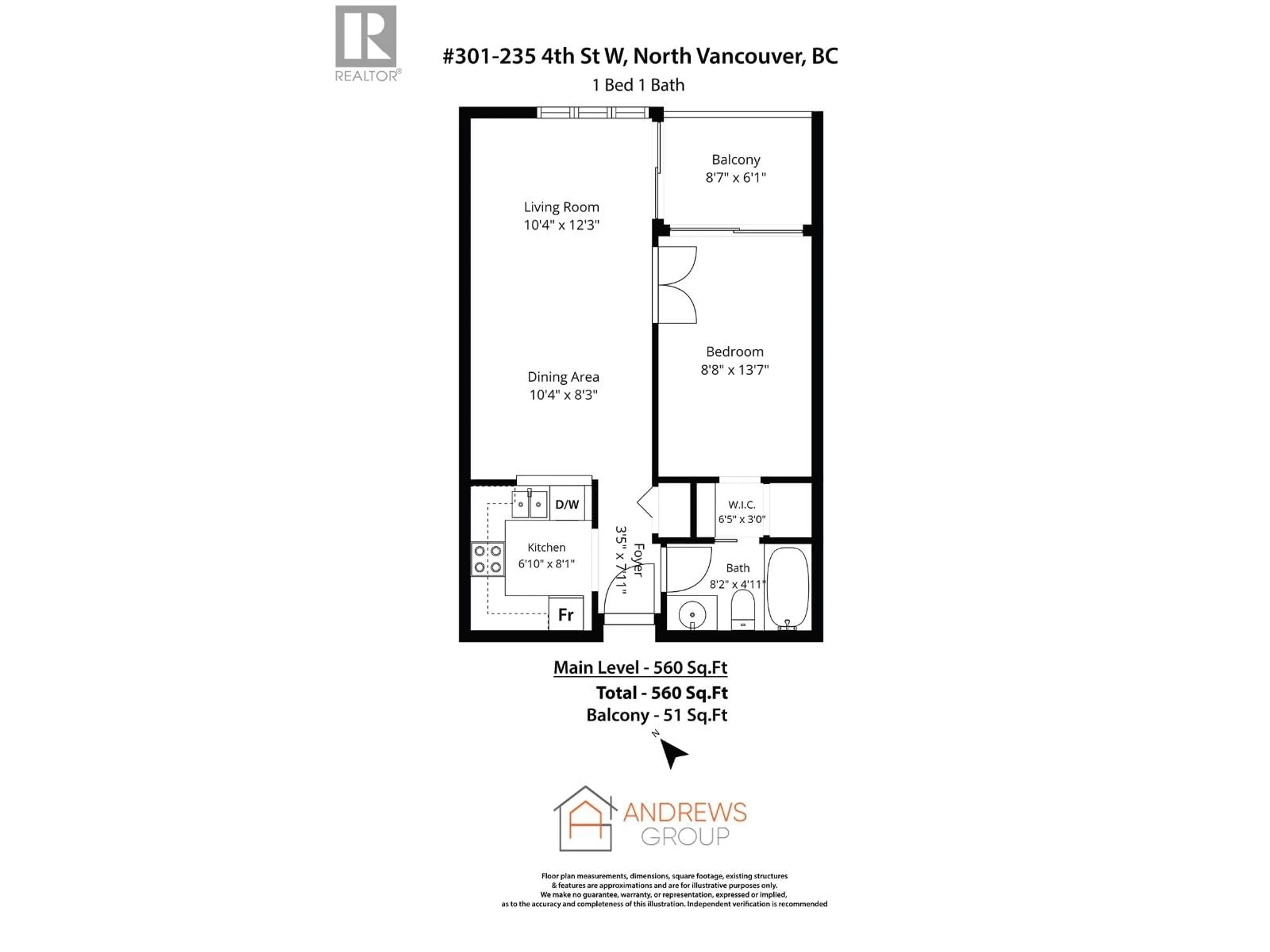Floor plan for 301 - 235 4TH STREET, North Vancouver British Columbia V7M1H8