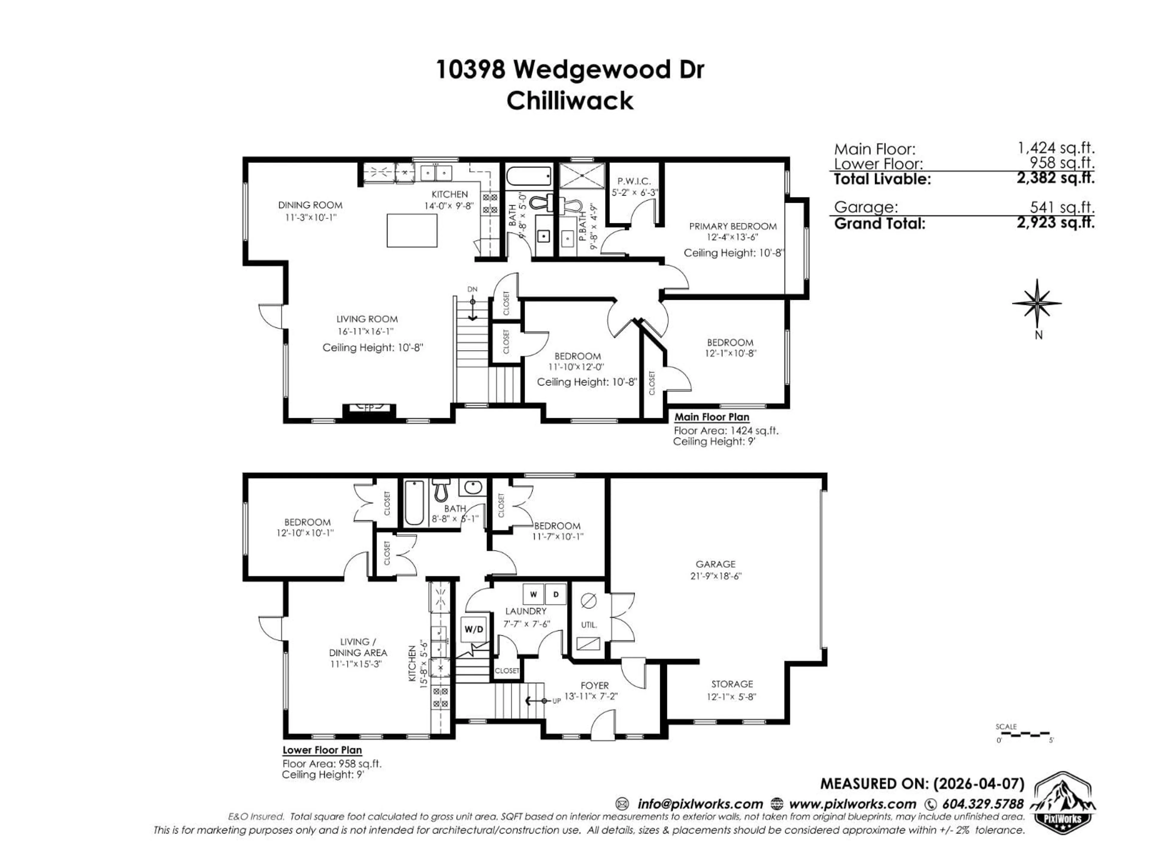 Floor plan for 10398 WEDGEWOOD DRIVE, Chilliwack British Columbia V2P6B9