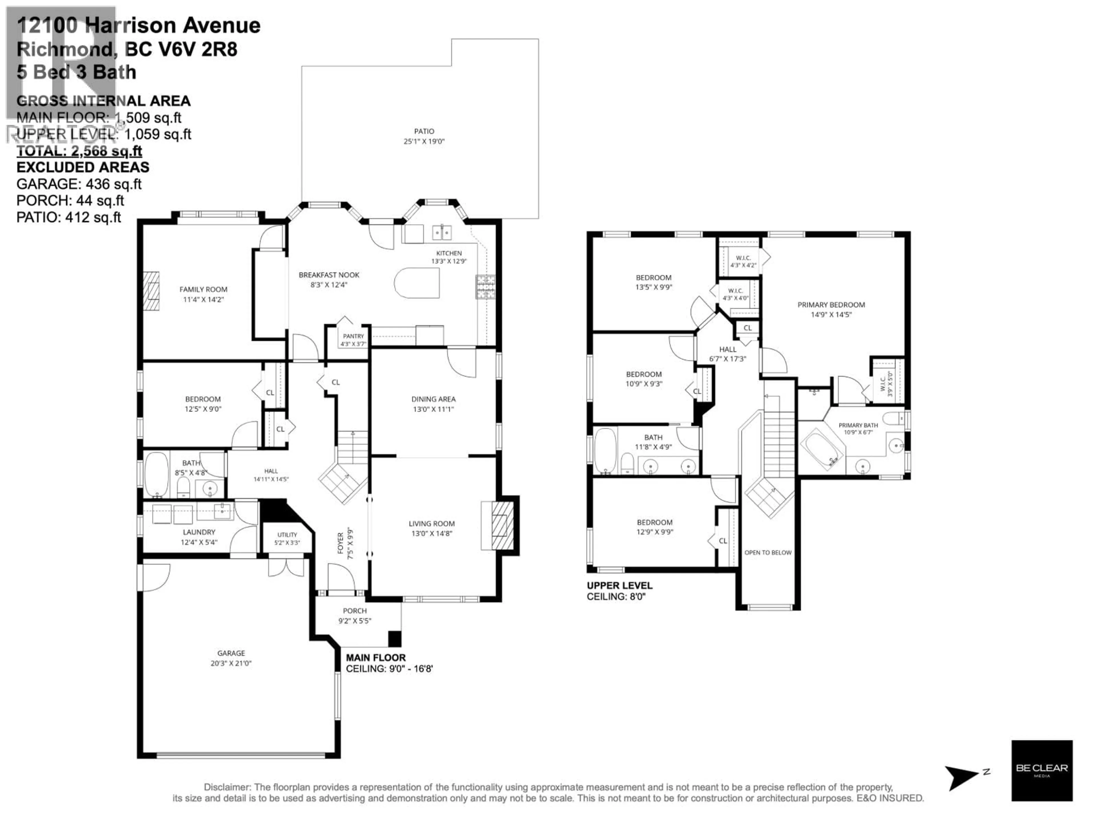 Floor plan for 12100 HARRISON AVENUE, Richmond British Columbia V6V2R8