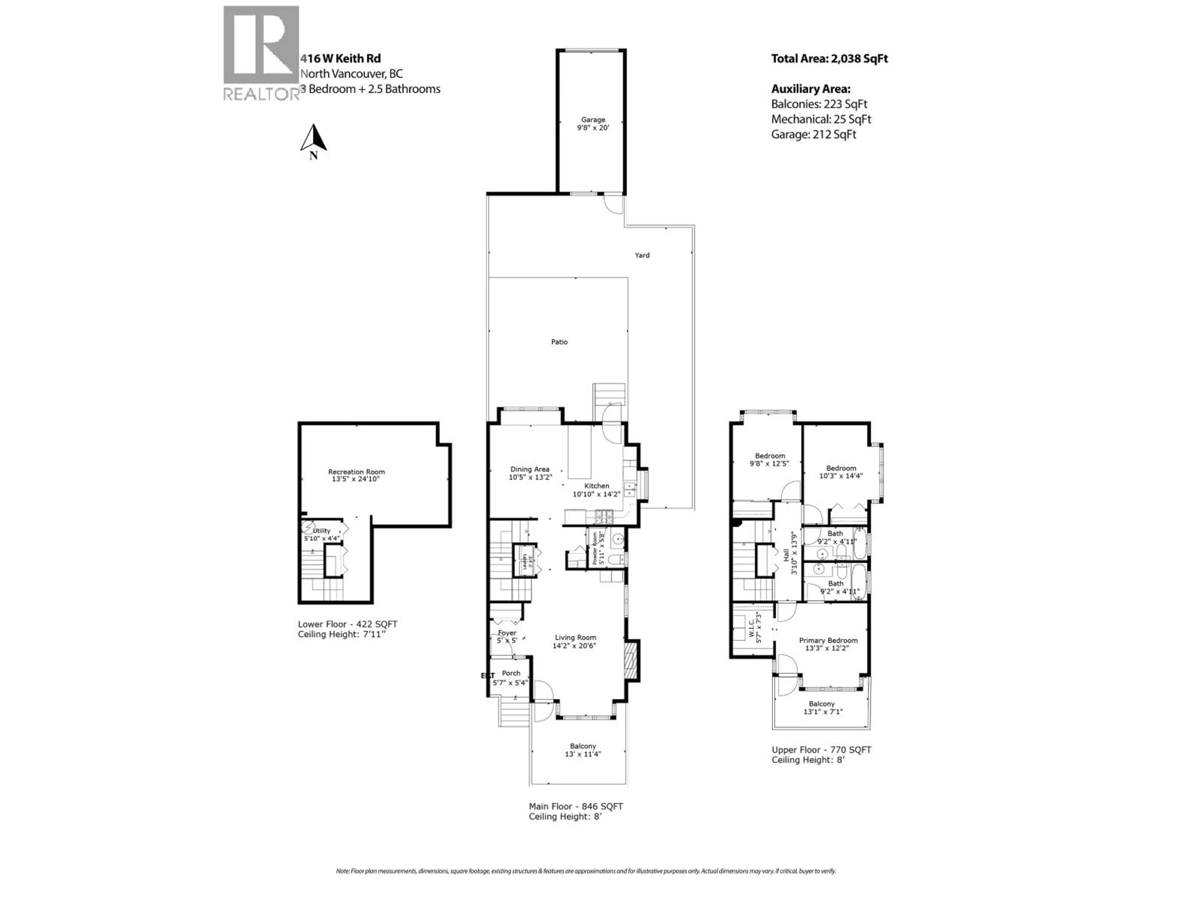 Floor plan for 416 KEITH ROAD, North Vancouver British Columbia V7M1M3