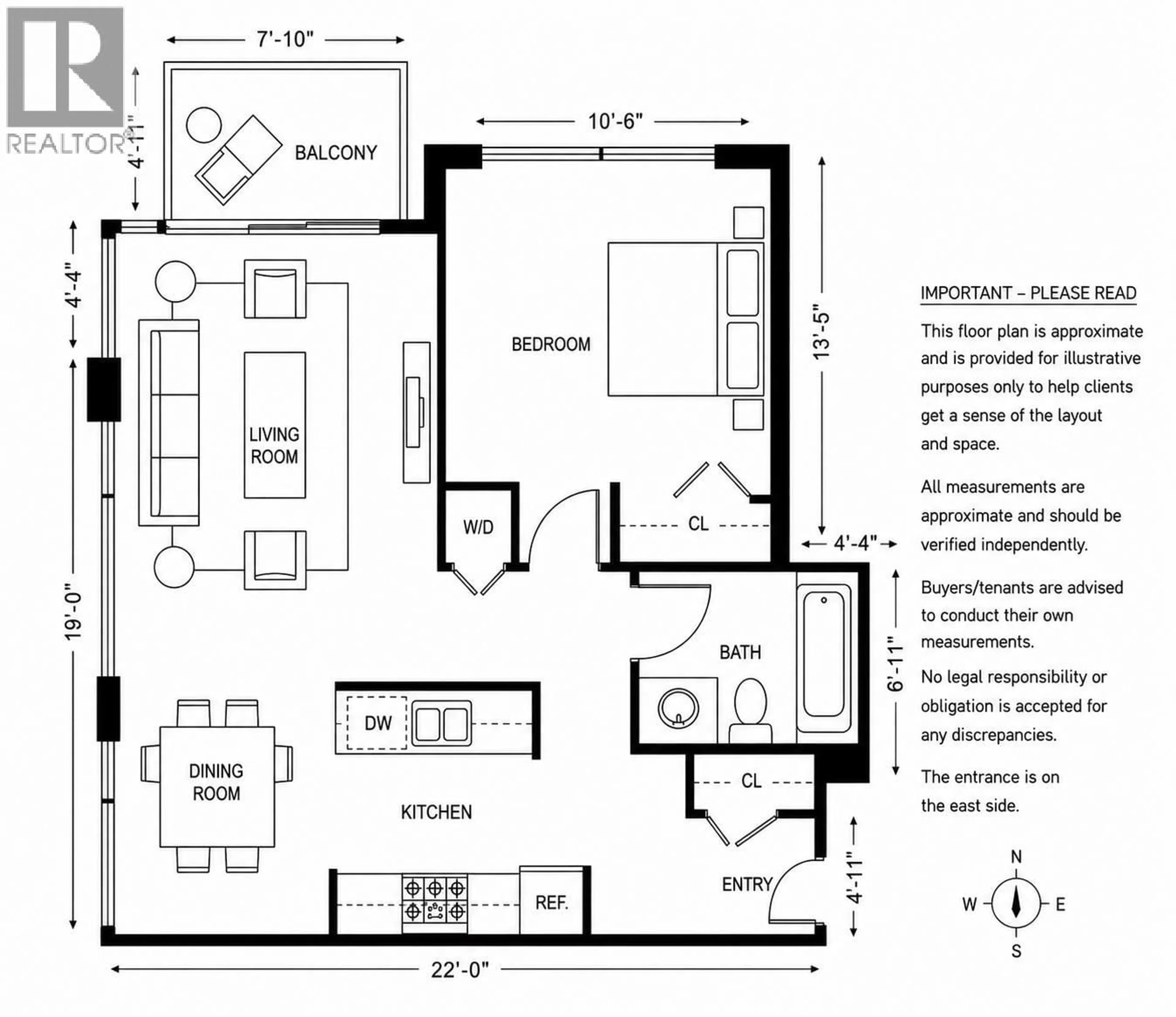 Floor plan for 1408 - 1295 RICHARDS STREET, Vancouver British Columbia V6B1B7