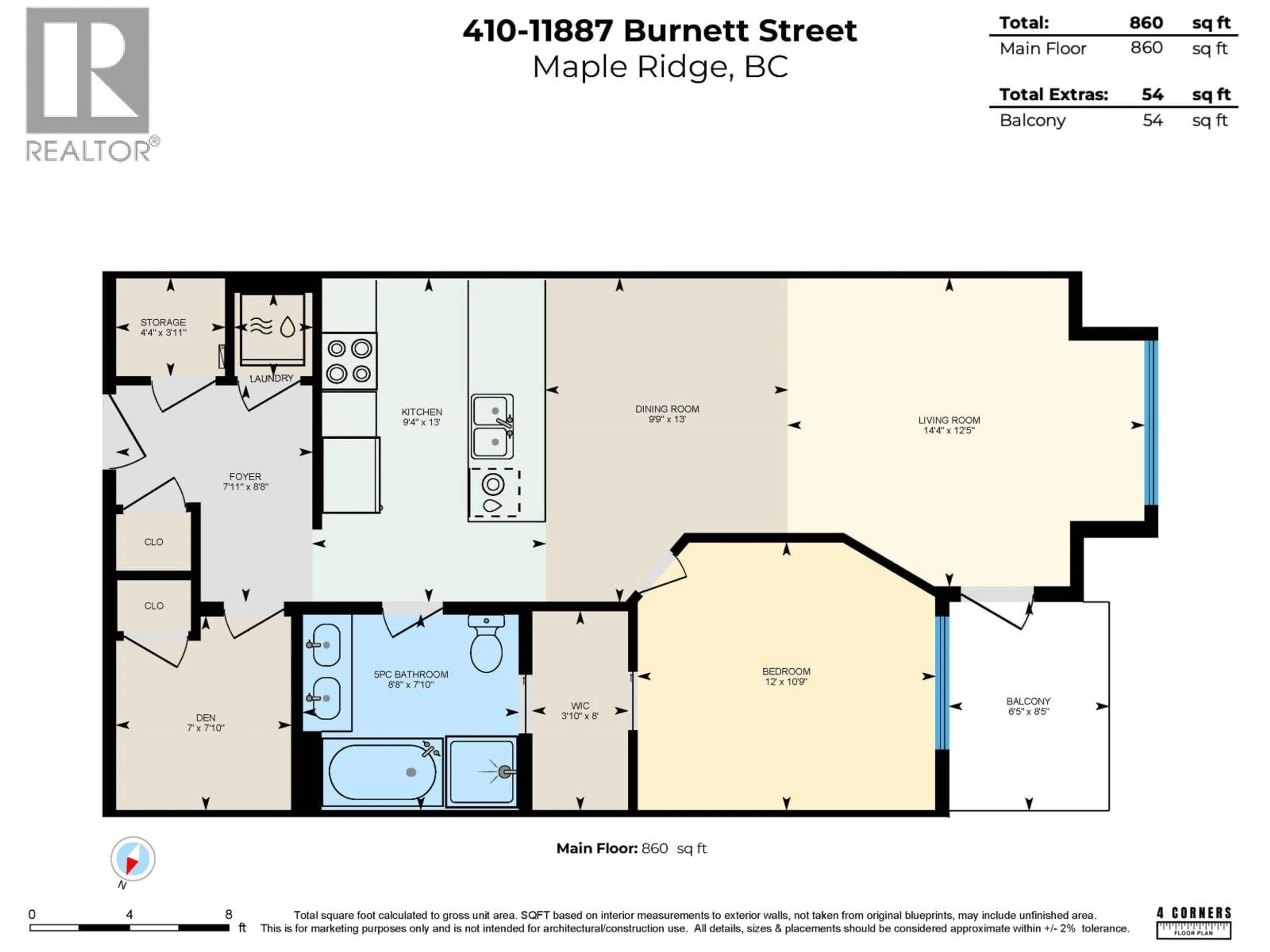 Floor plan for 410 - 11887 BURNETT STREET, Maple Ridge British Columbia V2X6P6