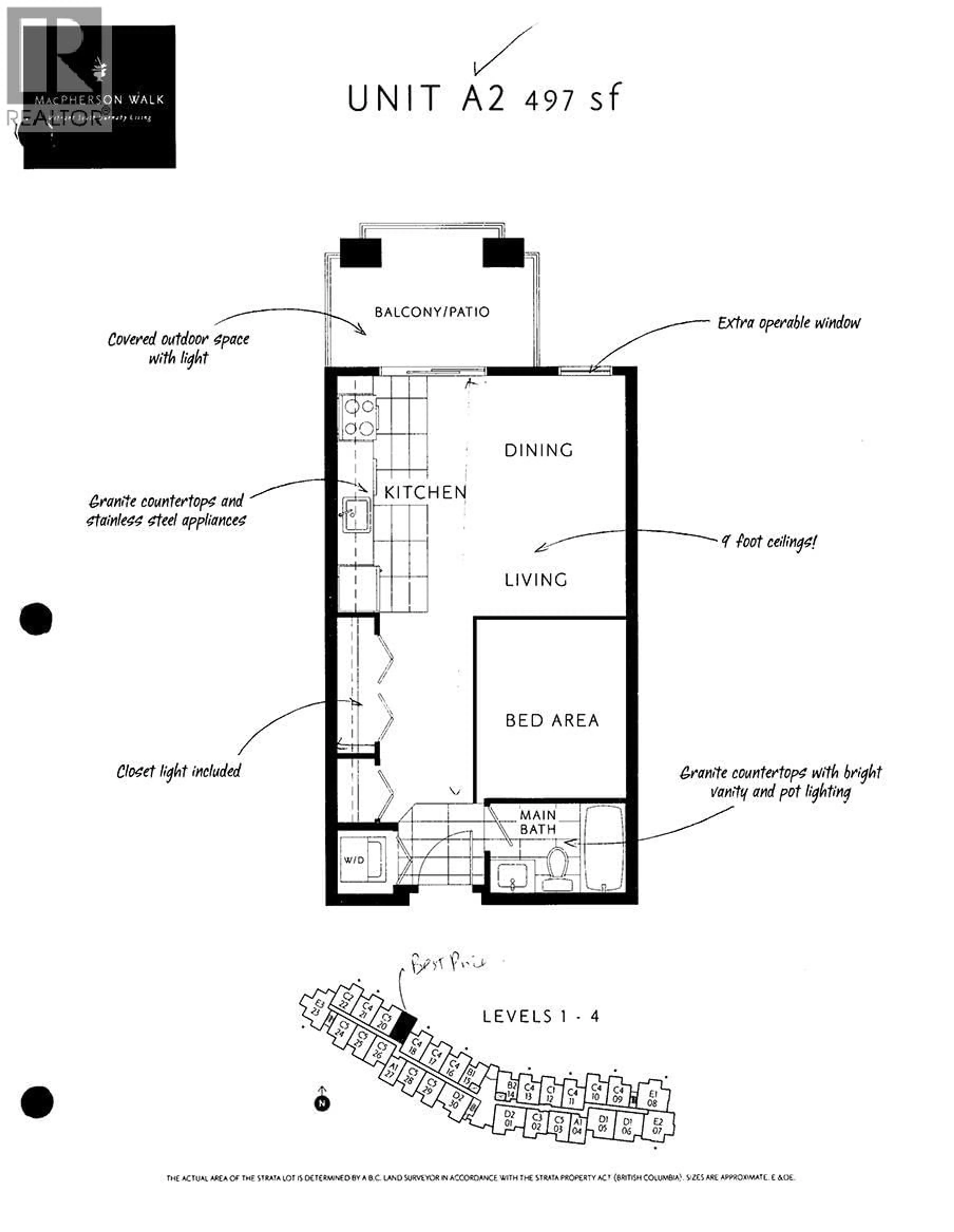 Floor plan for 219 - 5788 SIDLEY STREET, Burnaby British Columbia V5J5E5