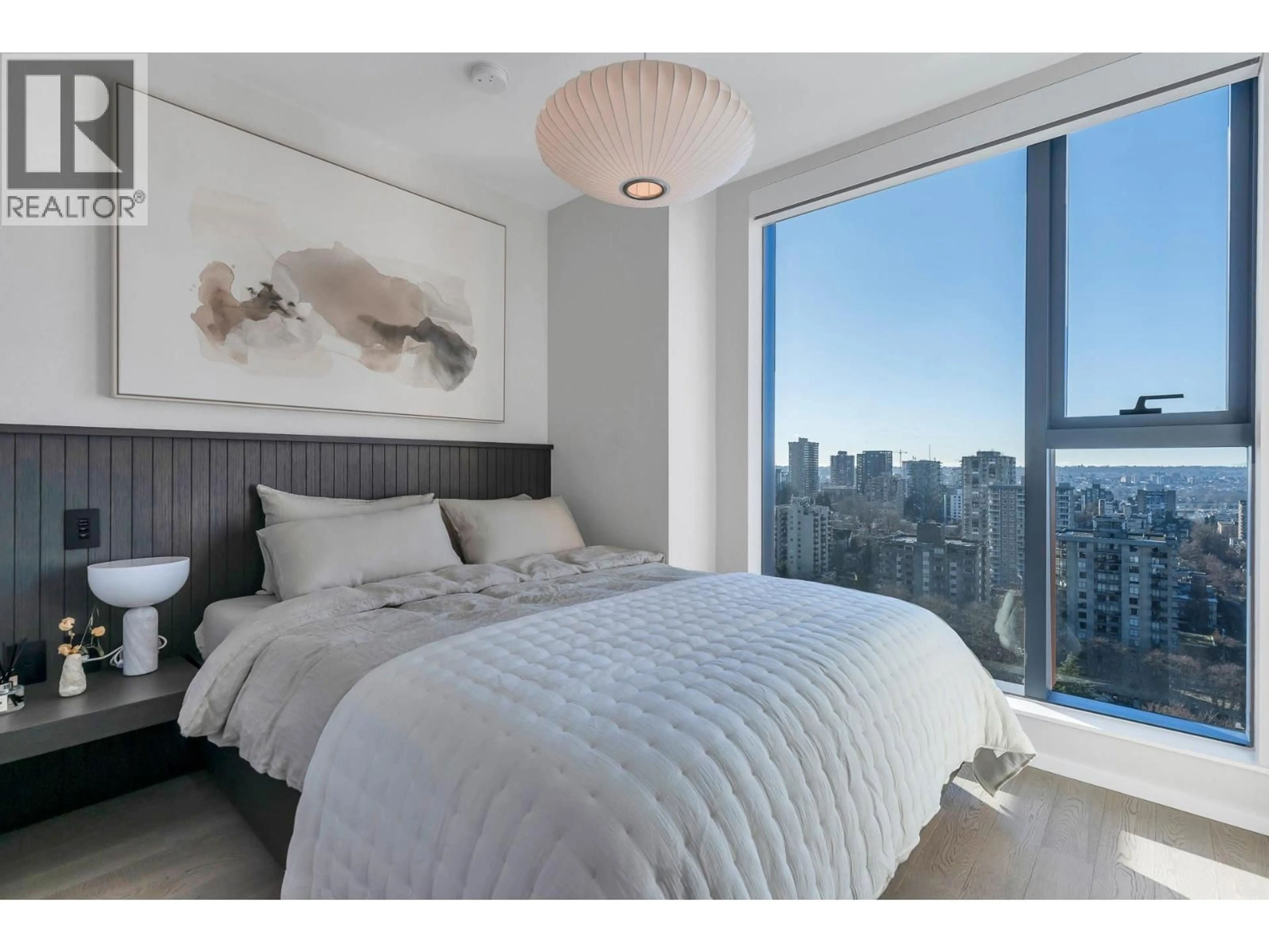 Bedroom with bed, unknown for 1802 - 1482 ROBSON STREET, Vancouver British Columbia V6G1B9