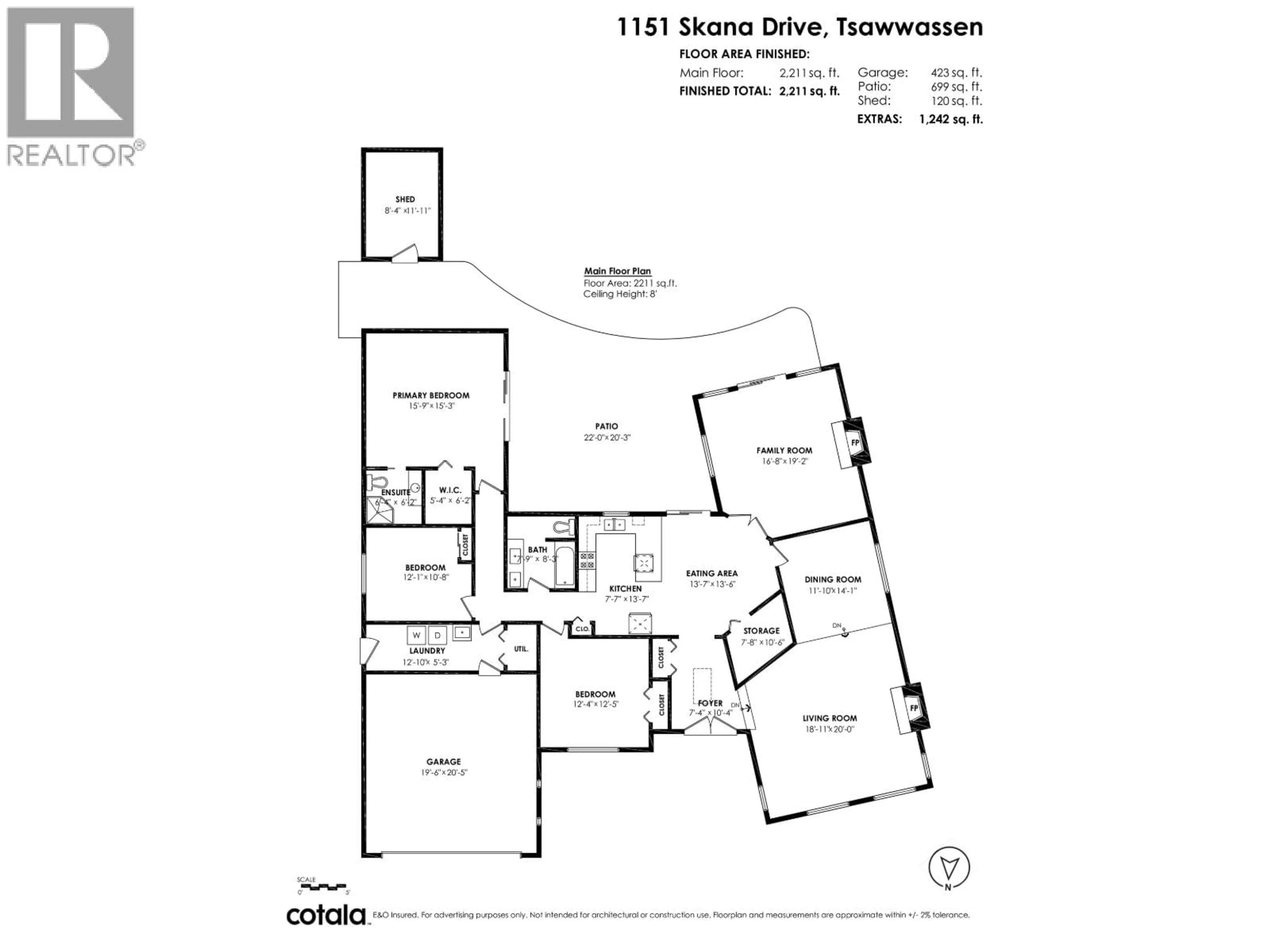 Floor plan for 1151 SKANA DRIVE, Delta British Columbia V4M2L2