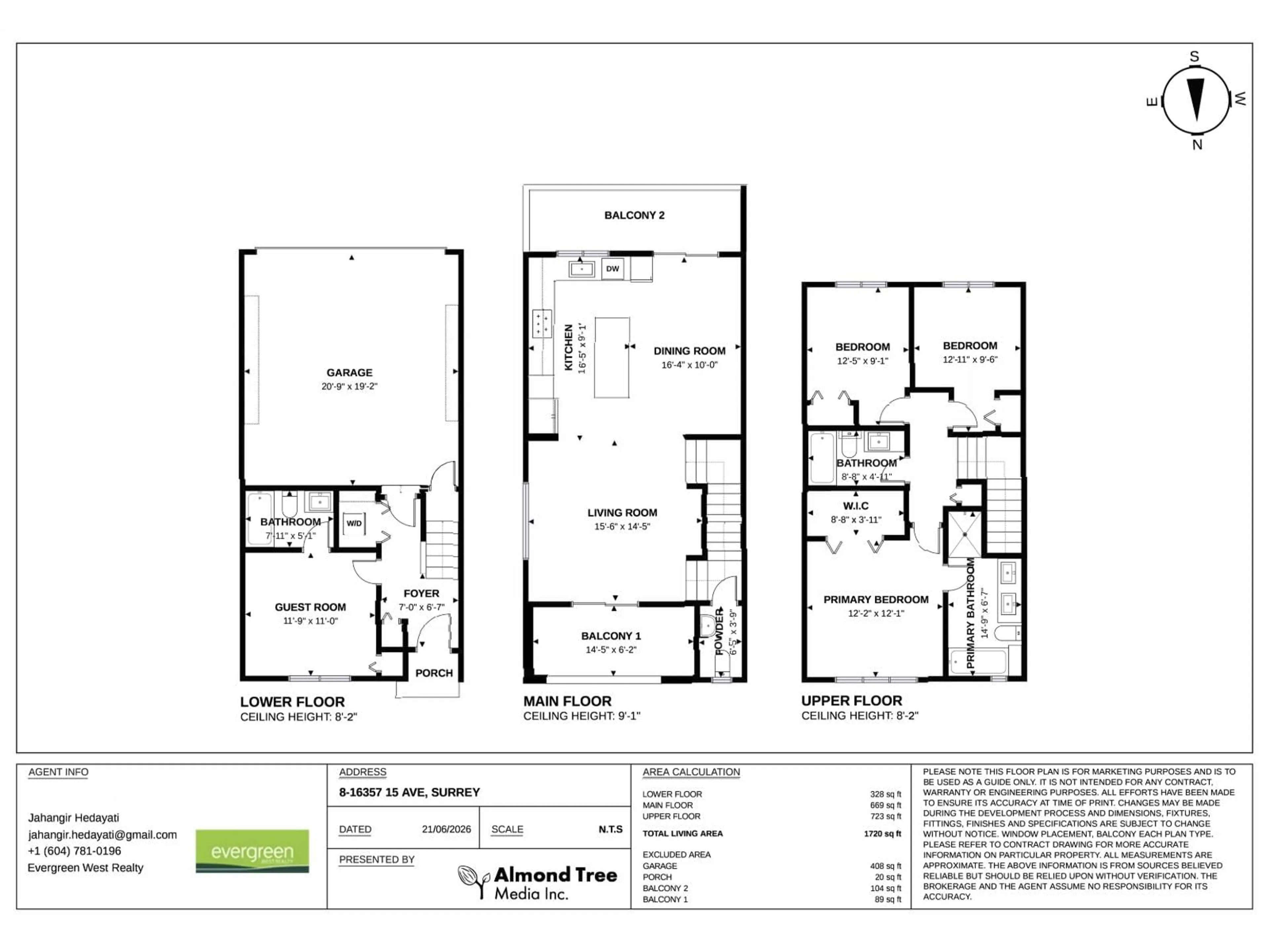 Floor plan for 8 - 16357 15 AVENUE, Surrey British Columbia V4A0C2