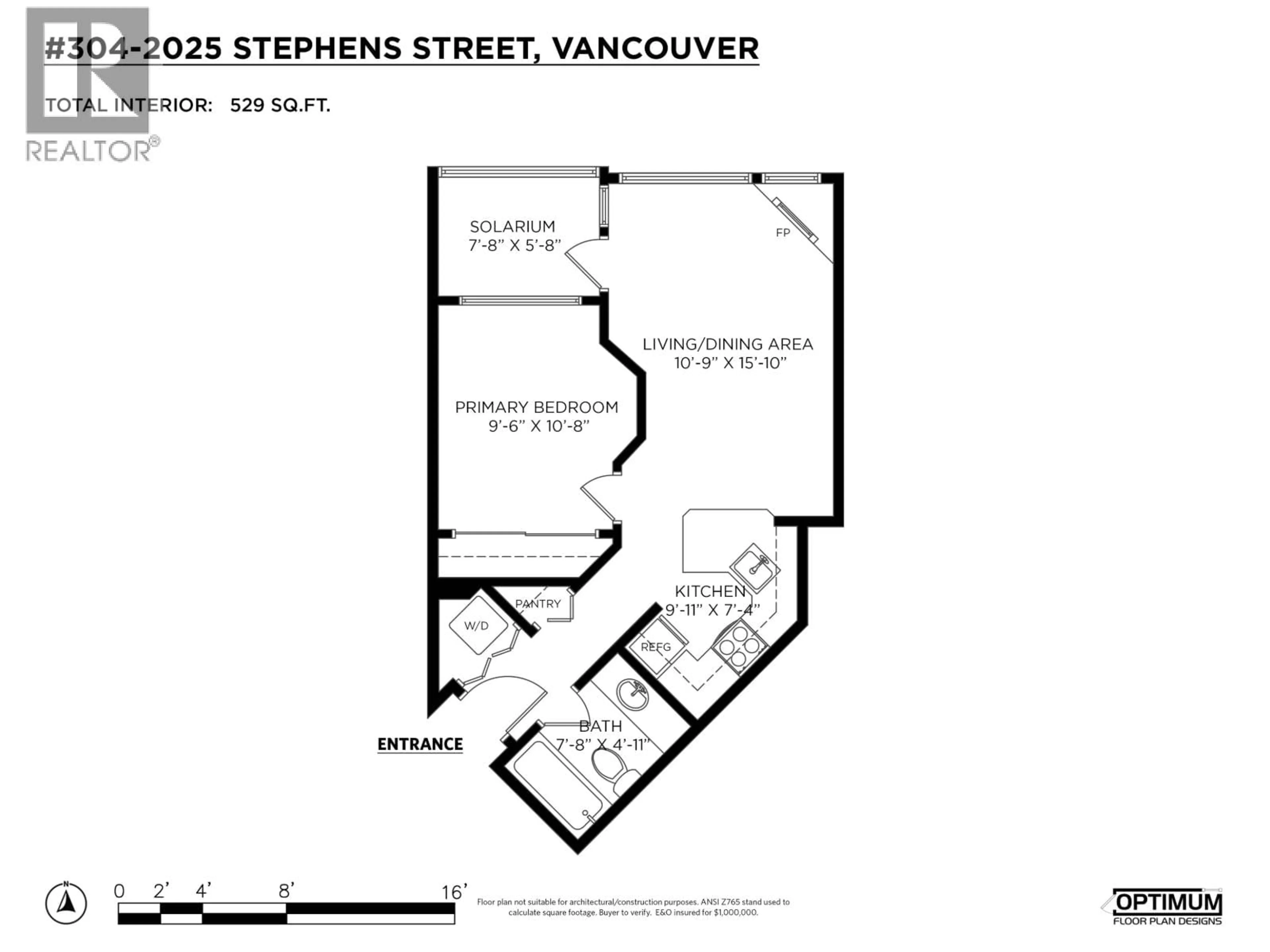 Floor plan for 304 - 2025 STEPHENS STREET, Vancouver British Columbia V6K3W2