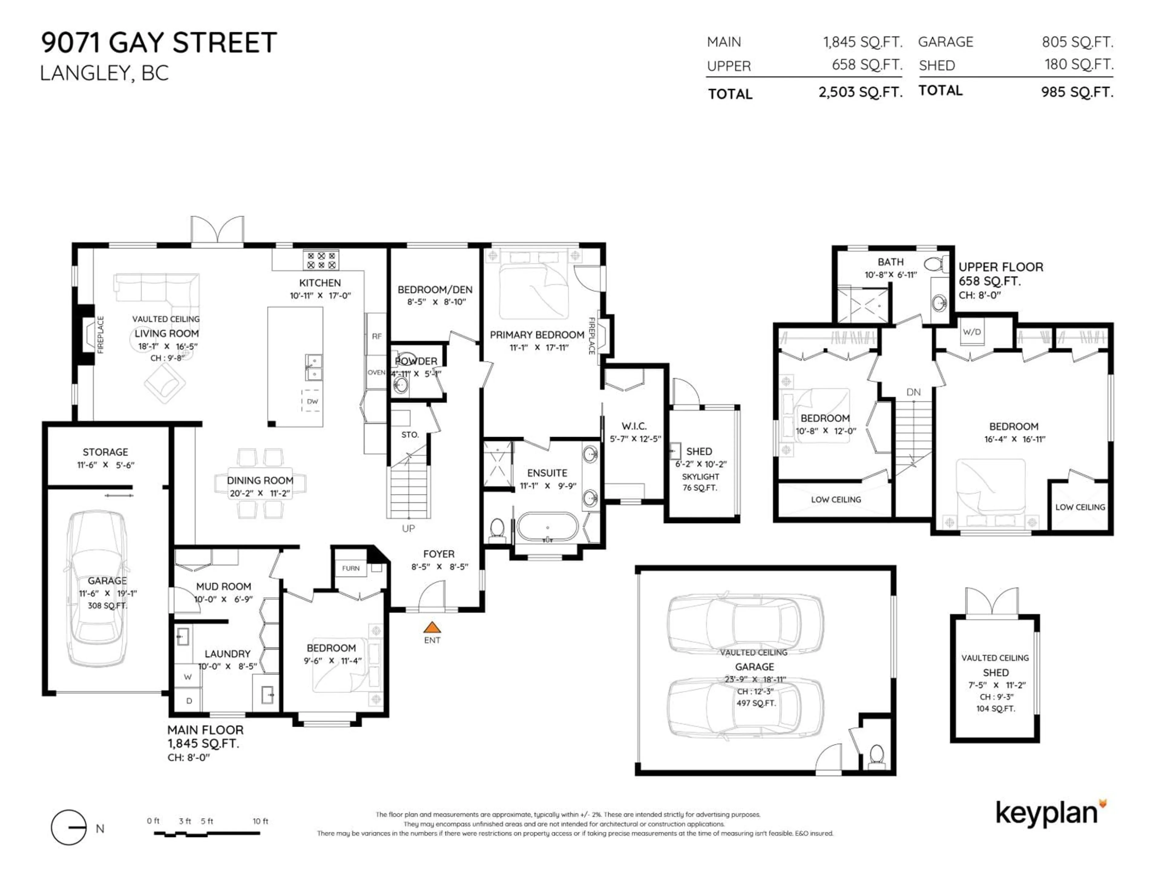 Floor plan for 9071 GAY STREET, Langley British Columbia V1M2S2