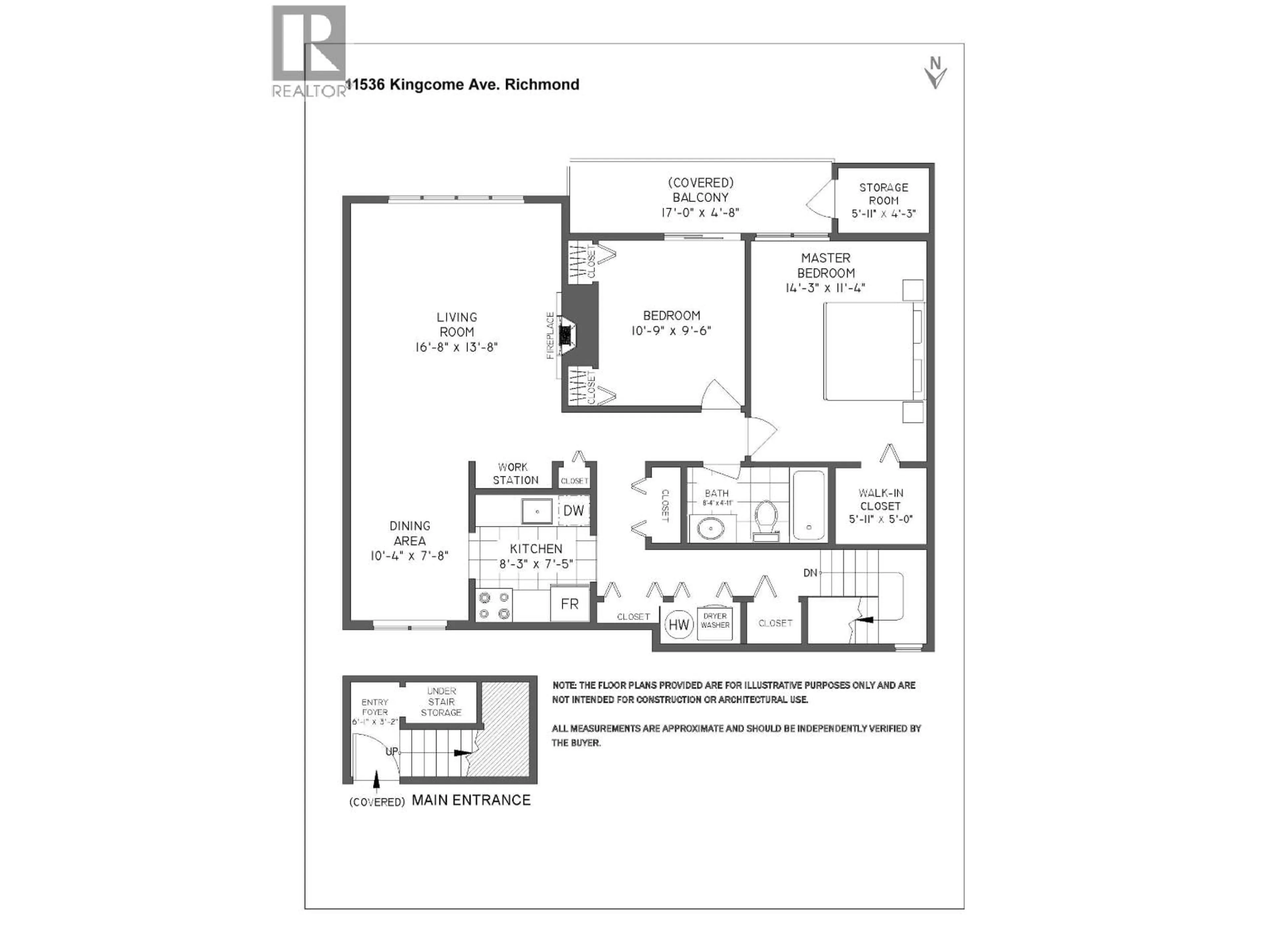 Floor plan for 11536 KINGCOME AVENUE, Richmond British Columbia V7A4S2