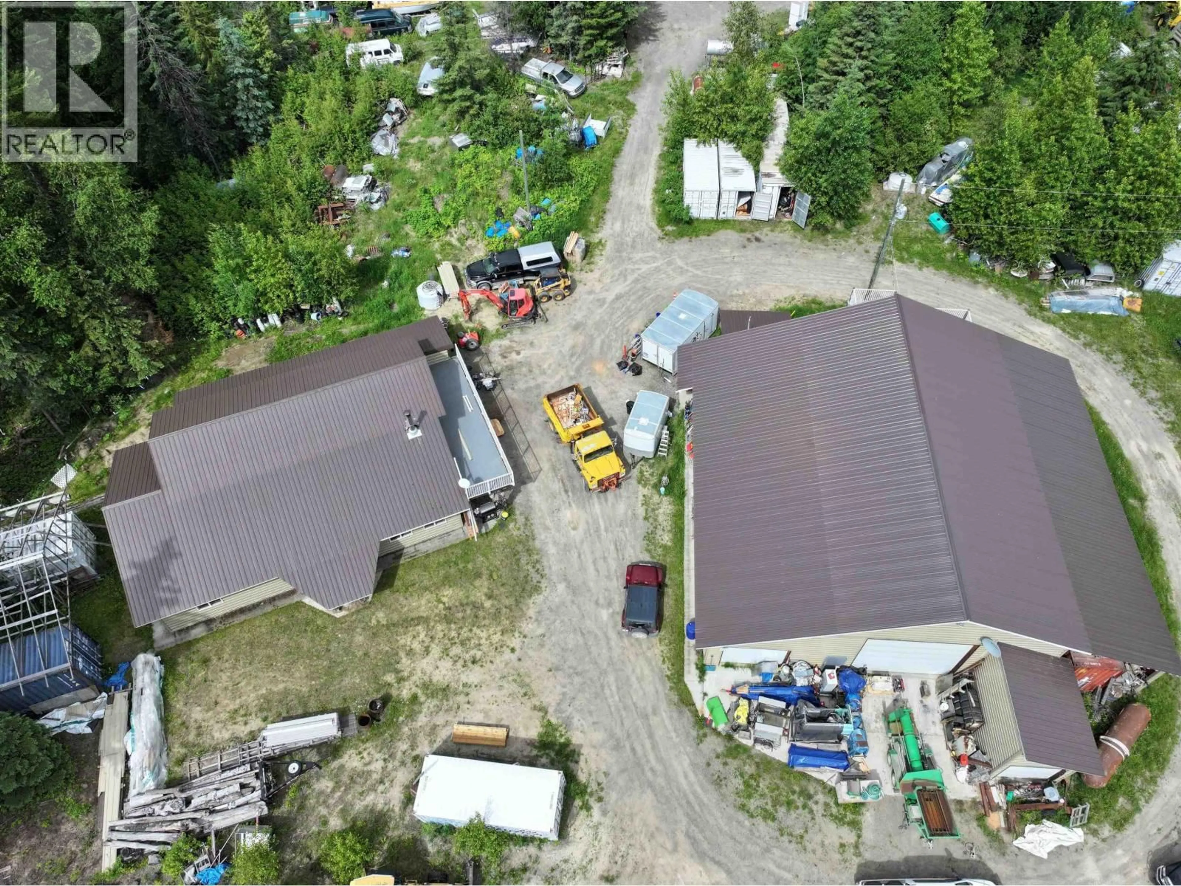 A pic from outside/outdoor area/front of a property/back of a property/a pic from drone, street for 3724 BOWERS LAKE ROAD, Canim Lake British Columbia V0K1X3