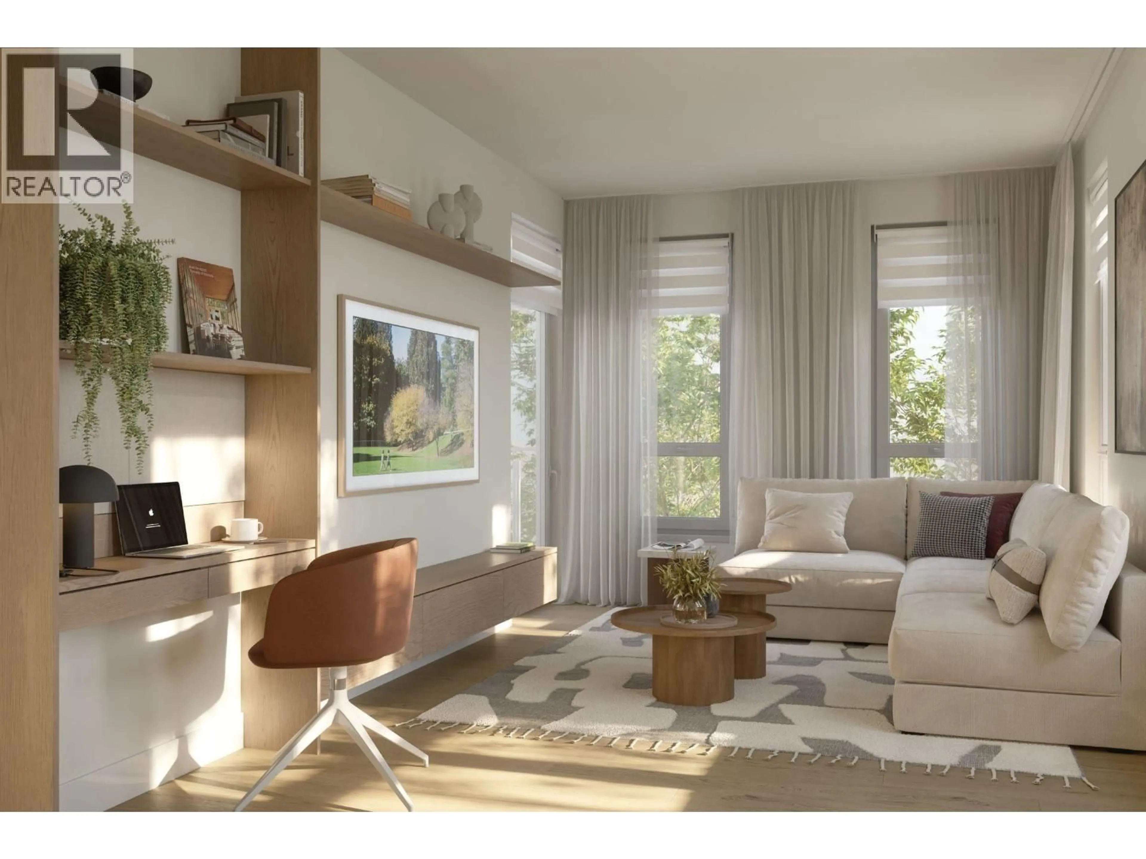 Living room with furniture, wood/laminate floor for 515 - 600 SHAW AVENUE, Coquitlam British Columbia V0V0V0