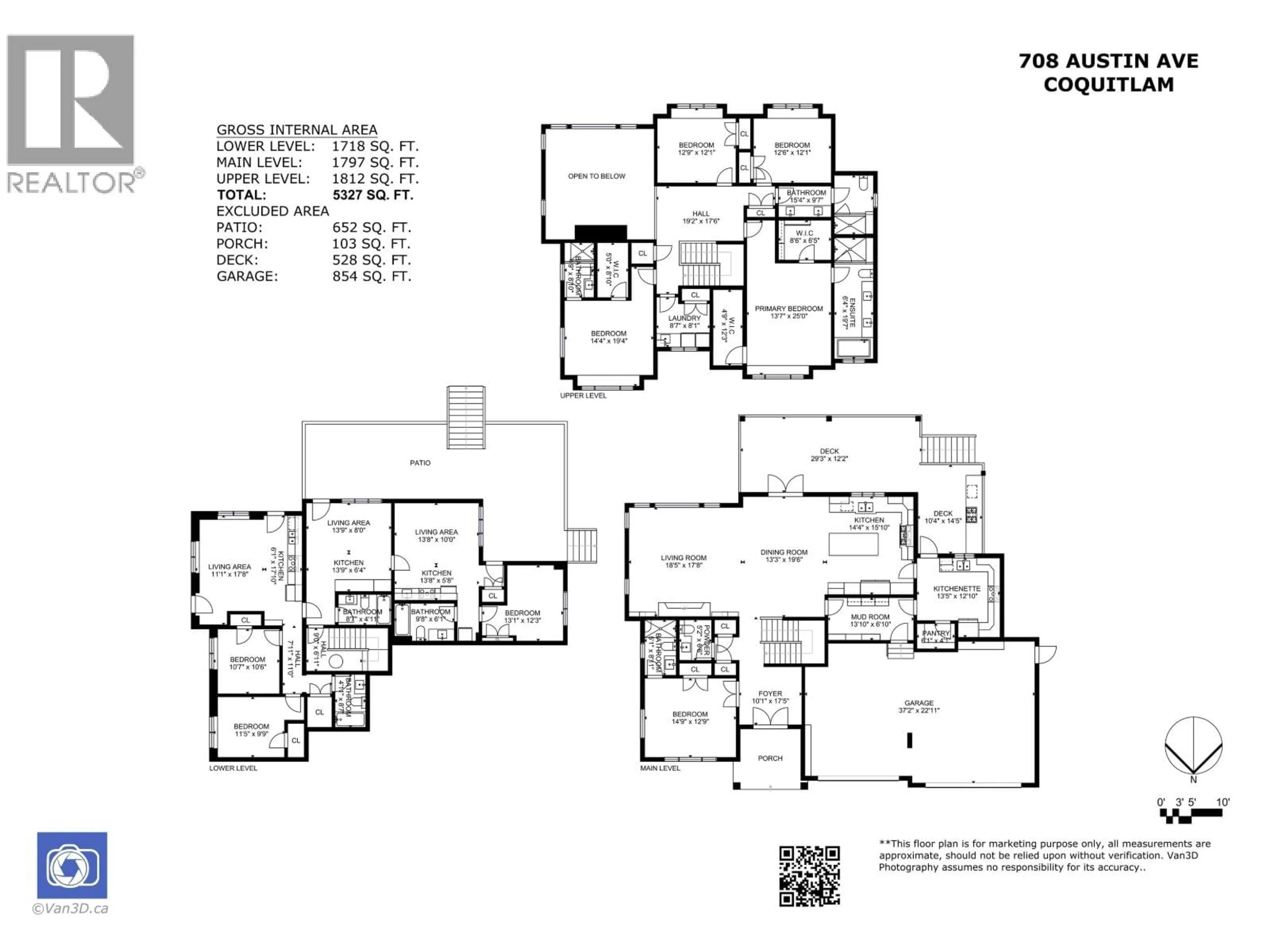 Floor plan for 708 AUSTIN AVENUE, Coquitlam British Columbia V3K3N1