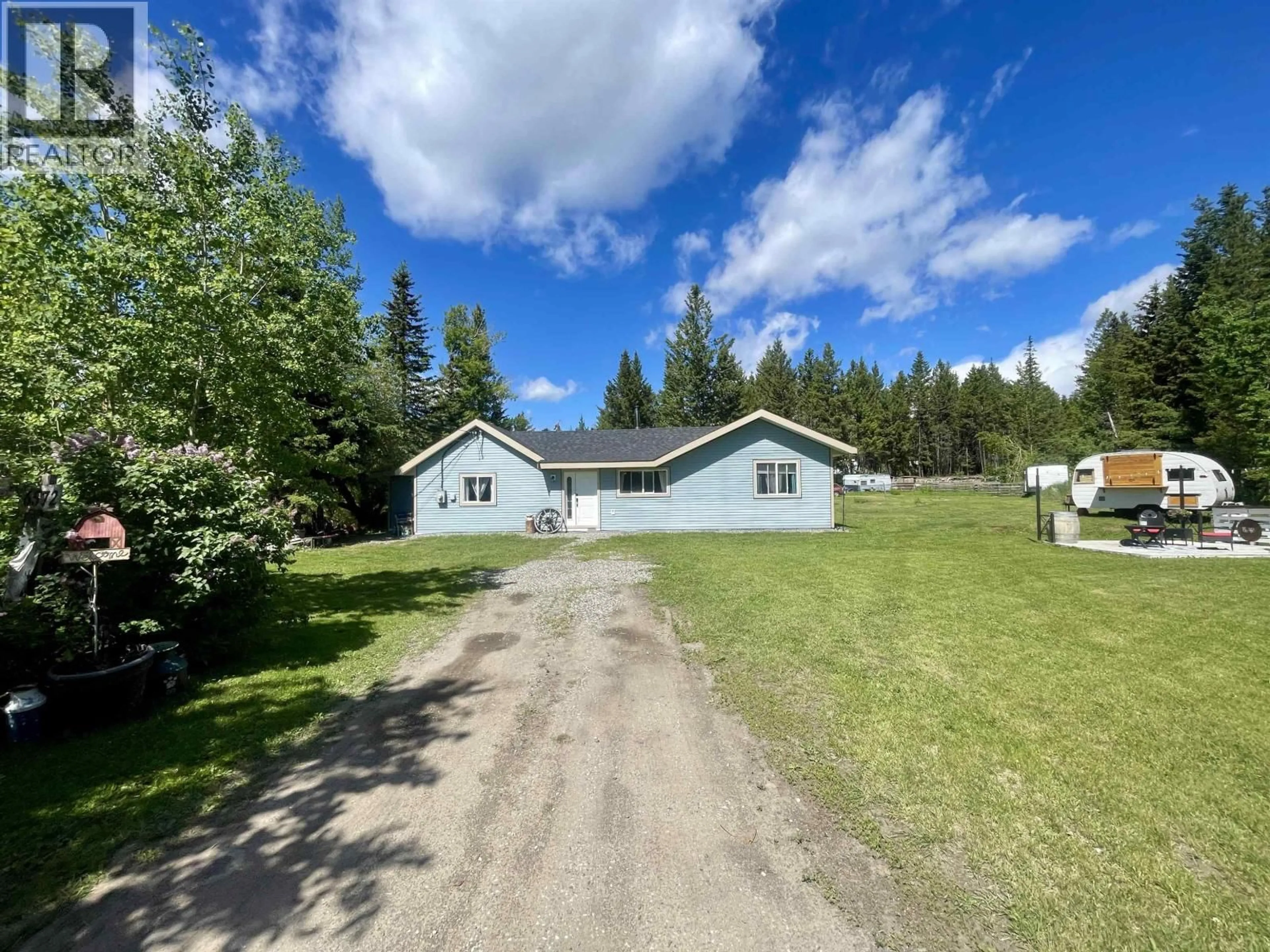 A pic from outside/outdoor area/front of a property/back of a property/a pic from drone, unknown for 6572 WUTKE ROAD, 100 Mile House British Columbia V0K2E2