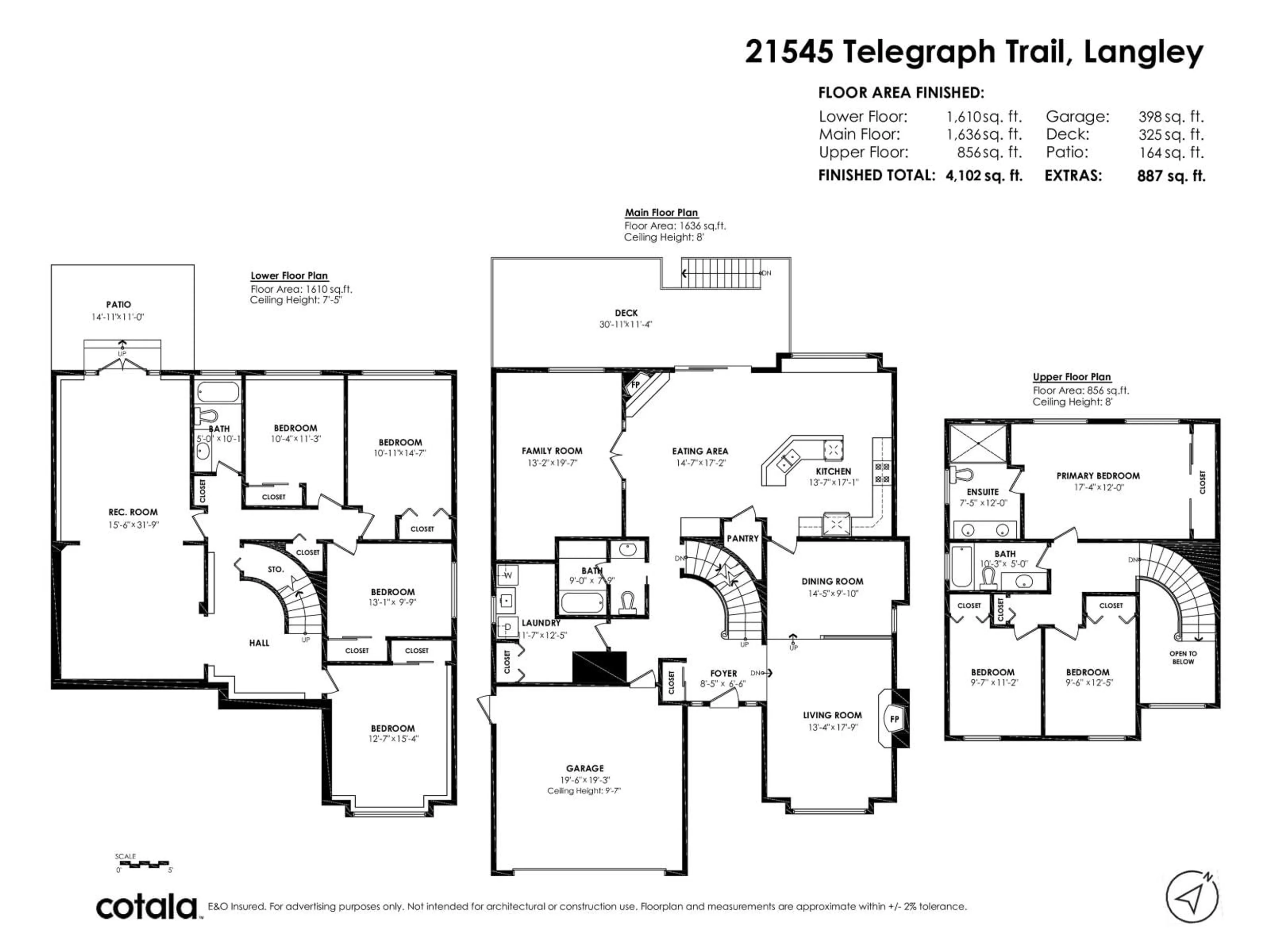 Floor plan for 21545 TELEGRAPH TRAIL, Langley British Columbia V1M2K8
