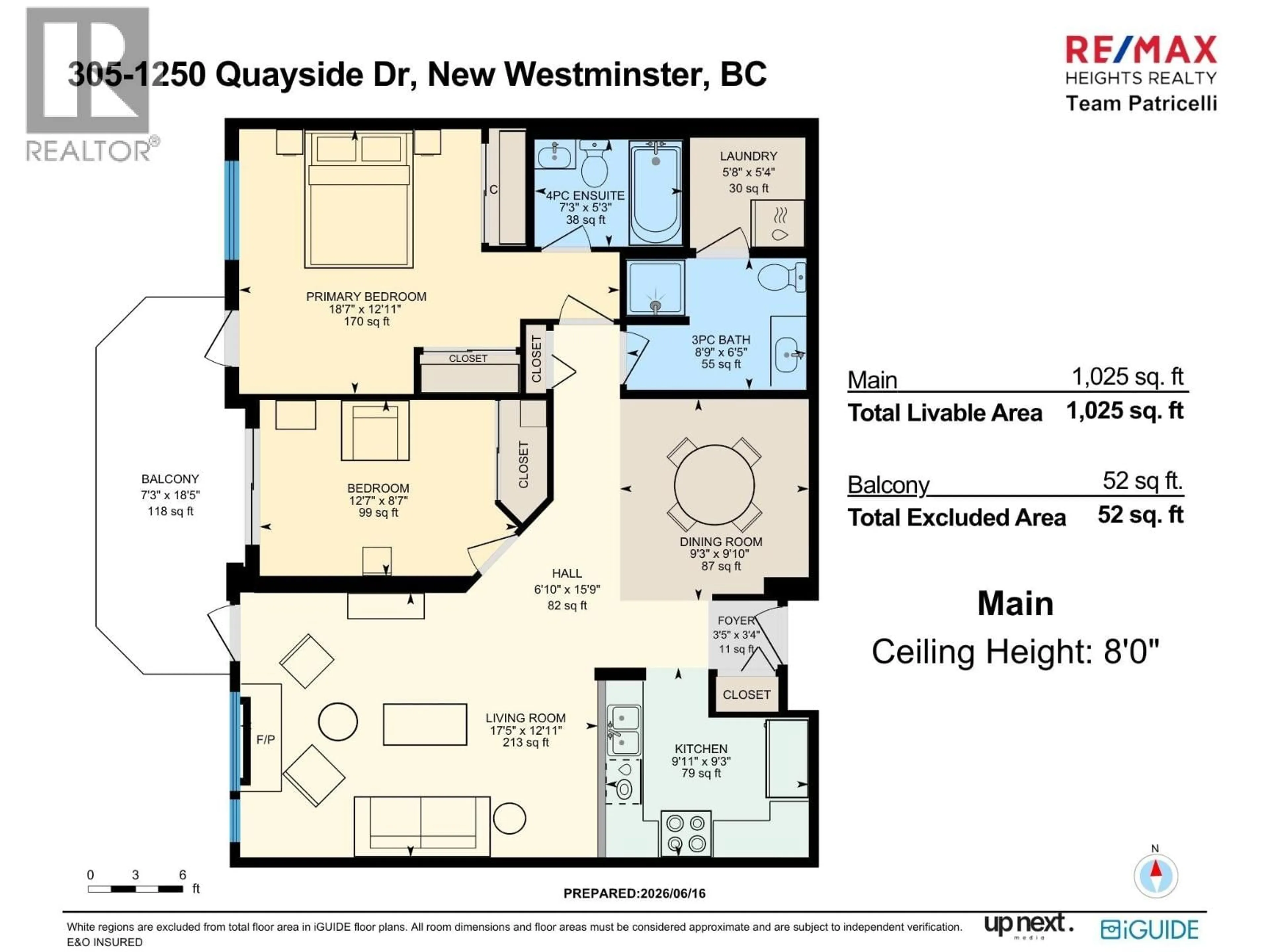 Floor plan for 305 - 1250 QUAYSIDE DRIVE, New Westminster British Columbia V3M6E2
