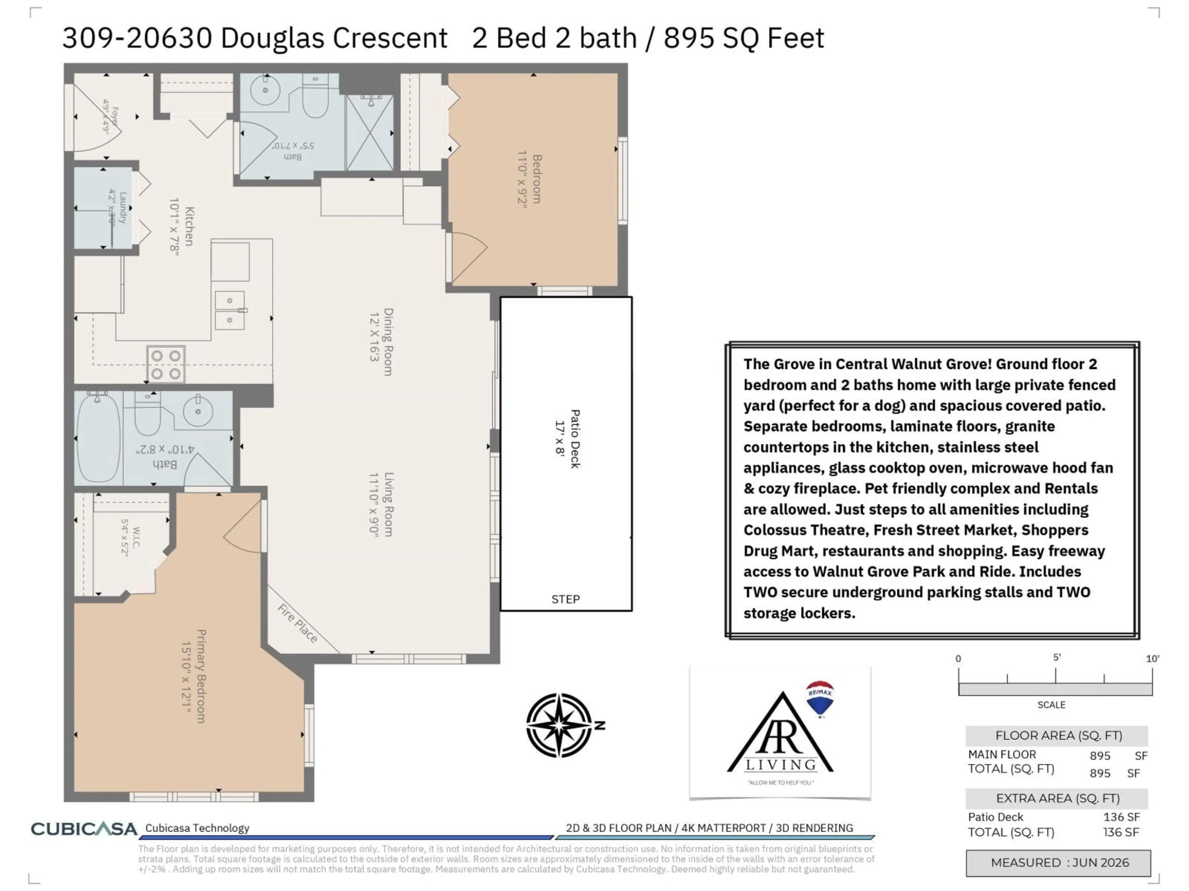 Floor plan for A106 - 8929 202 STREET, Langley British Columbia V1M0B4