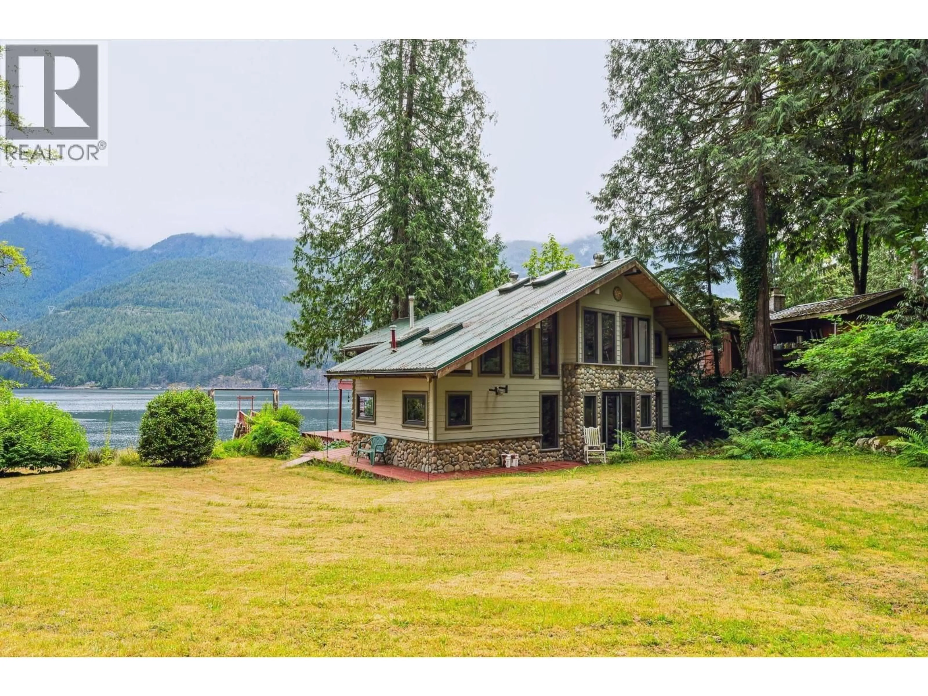 A pic from outside/outdoor area/front of a property/back of a property/a pic from drone, mountain view for 12 & 13 COLDWELL BEACH, North Vancouver British Columbia V0V0V0
