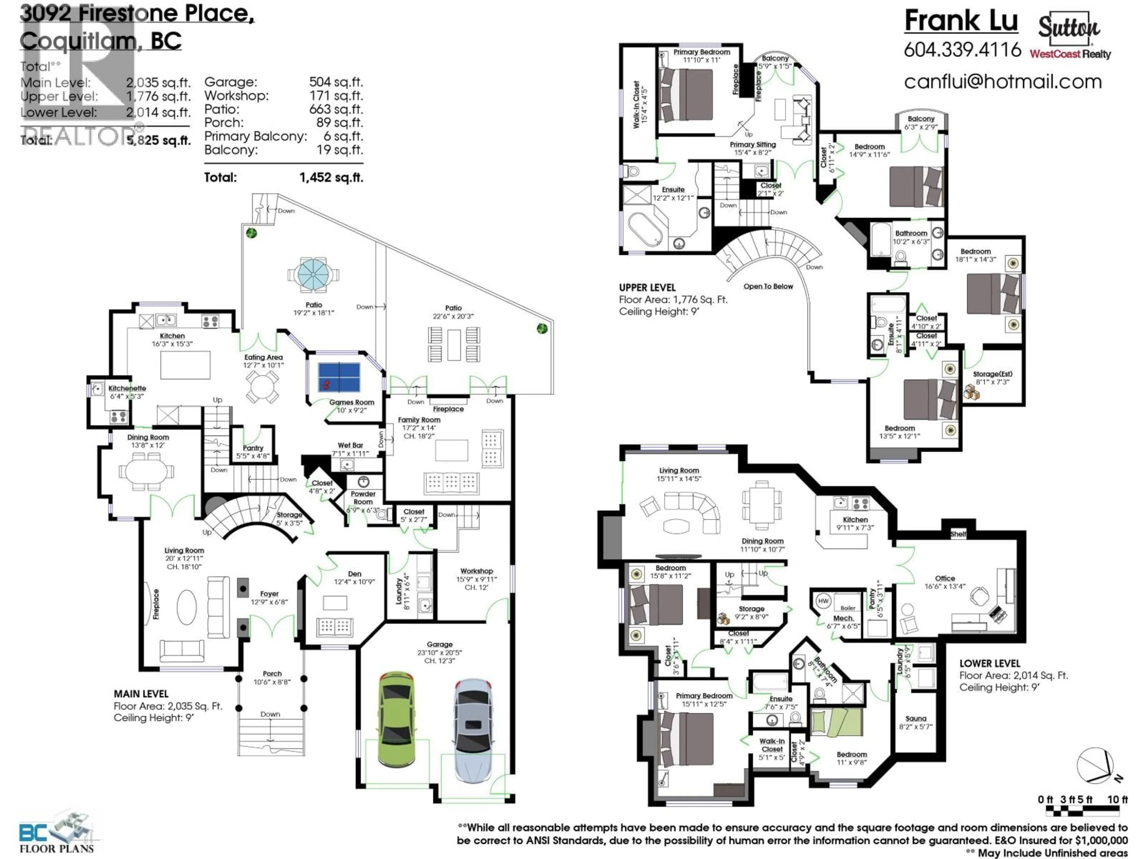 Floor plan for 3092 FIRESTONE PLACE, Coquitlam British Columbia V3E3E1