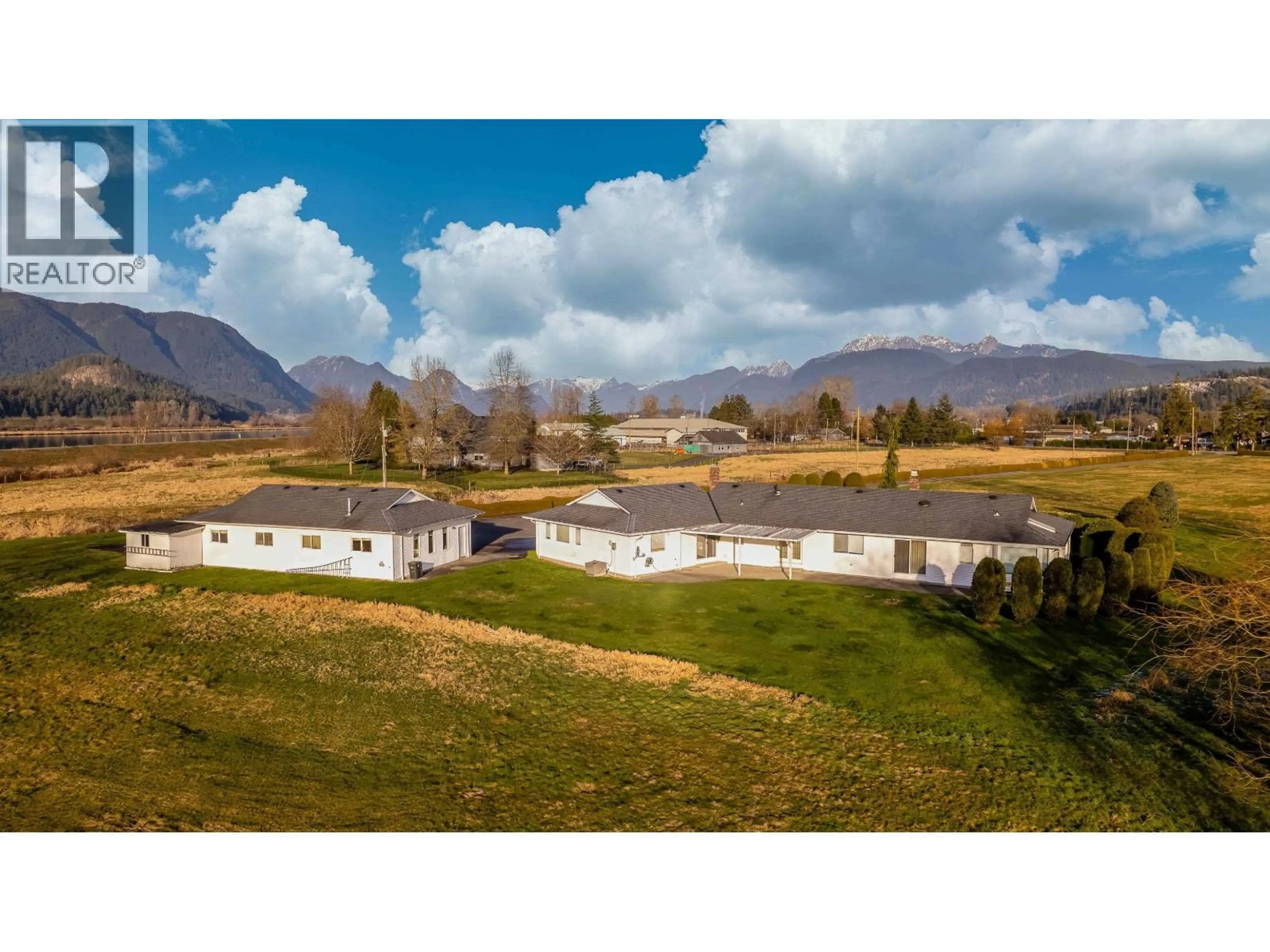 A pic from outside/outdoor area/front of a property/back of a property/a pic from drone, mountain view for 15145 HARRIS ROAD, Pitt Meadows British Columbia V3Y1Z1