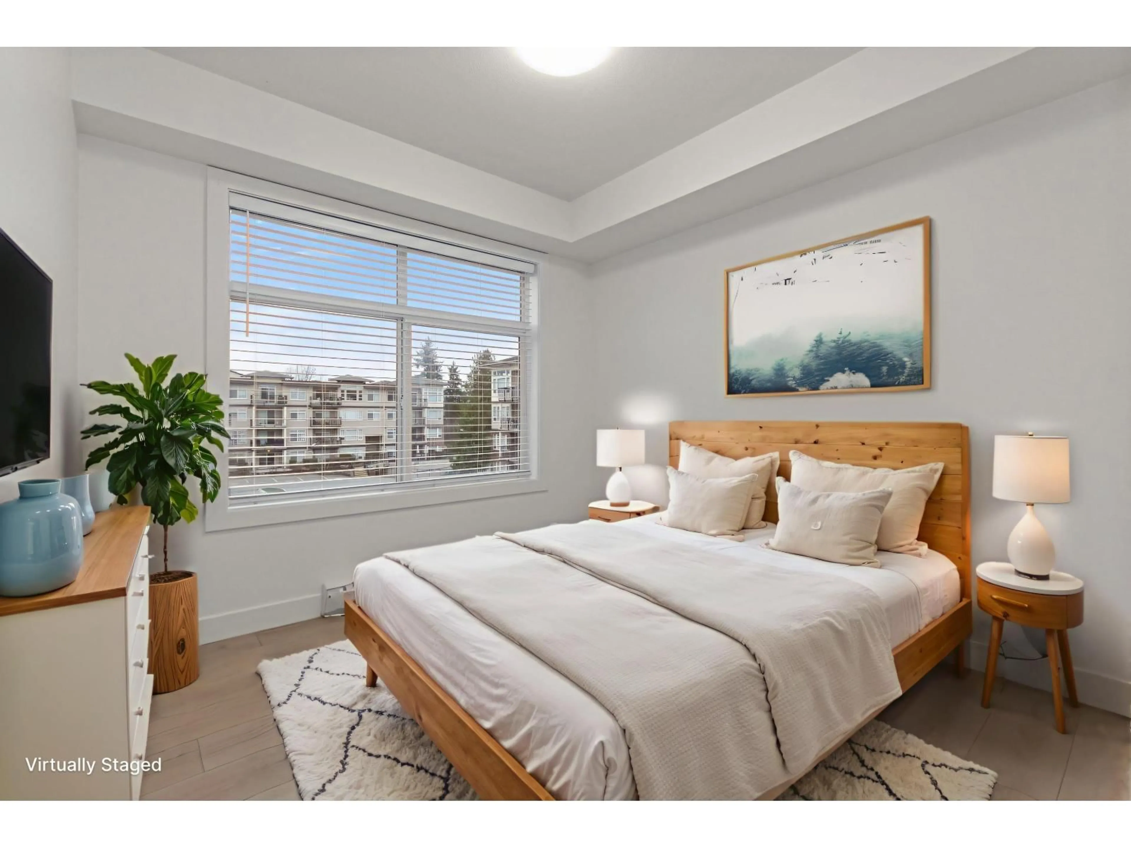 Bedroom with bed, wood/laminate floor for 319 - 46289 YALE ROAD, Chilliwack British Columbia V2P0B9
