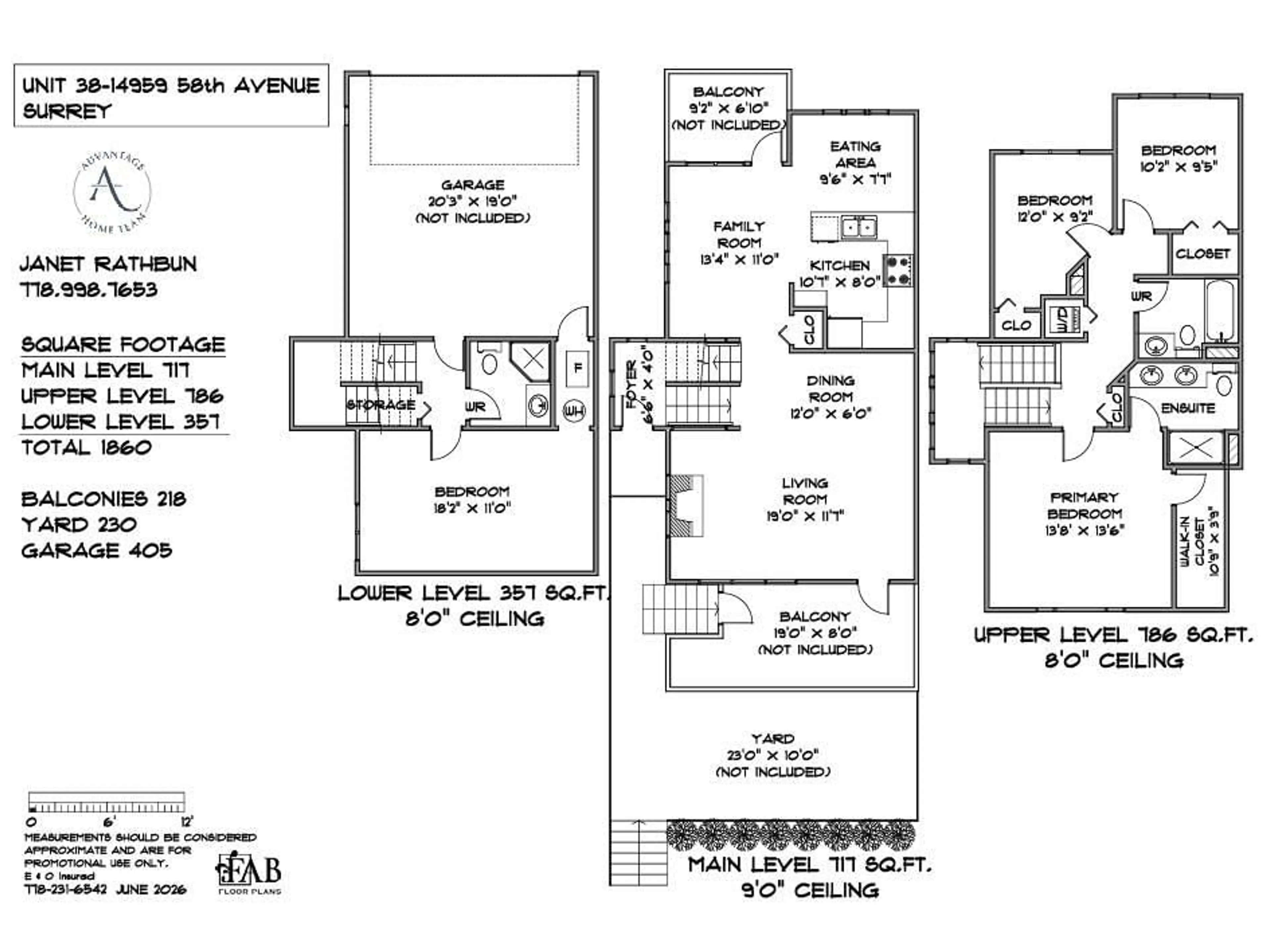 Floor plan for 38 - 14959 58 AVENUE, Surrey British Columbia V3S9Y9