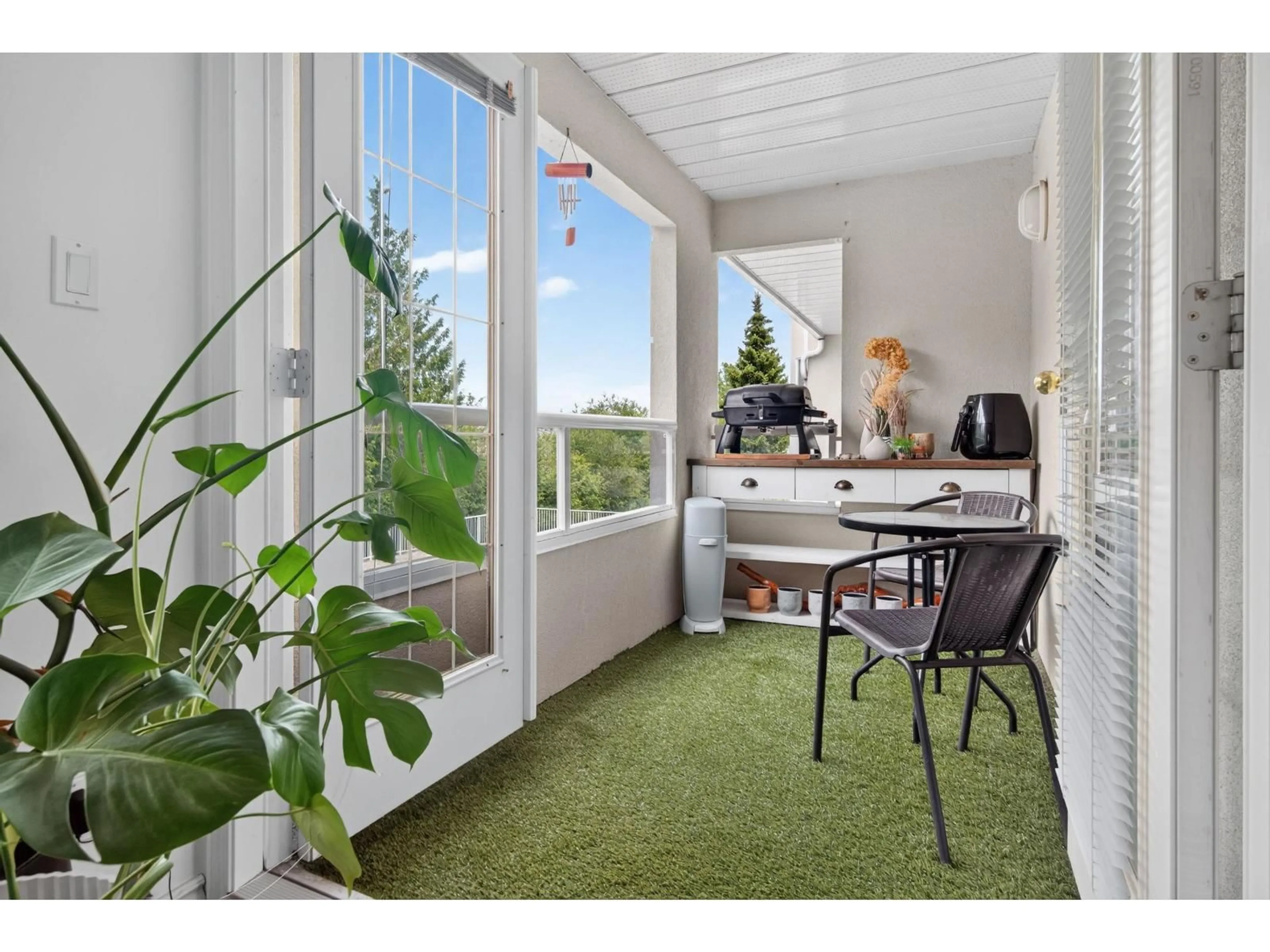 Balcony in the apartment, mountain view for 205 - 6440 197 STREET, Langley British Columbia V2Y1H9
