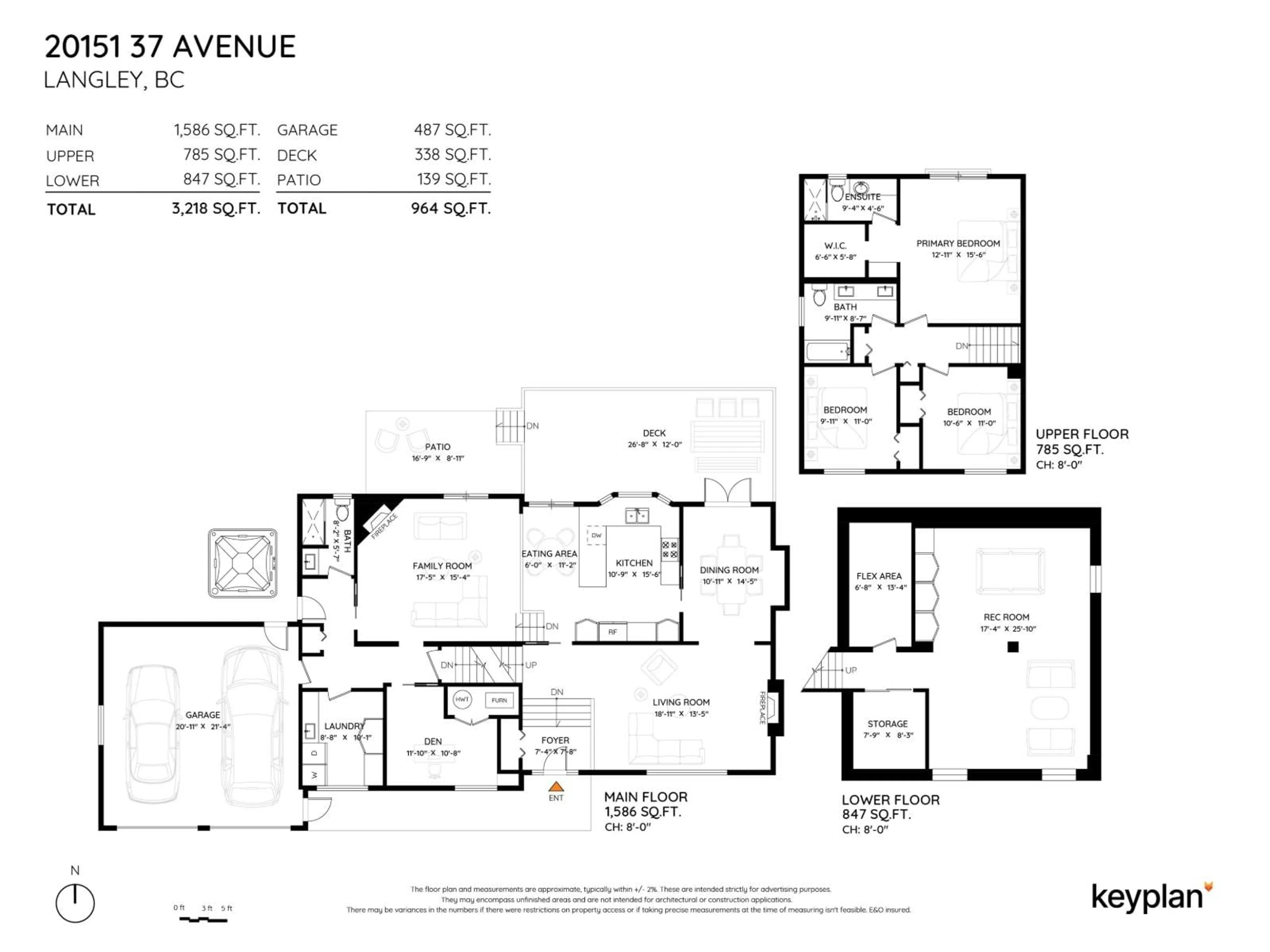Floor plan for 20151 37 AVENUE, Langley British Columbia V3A7K5