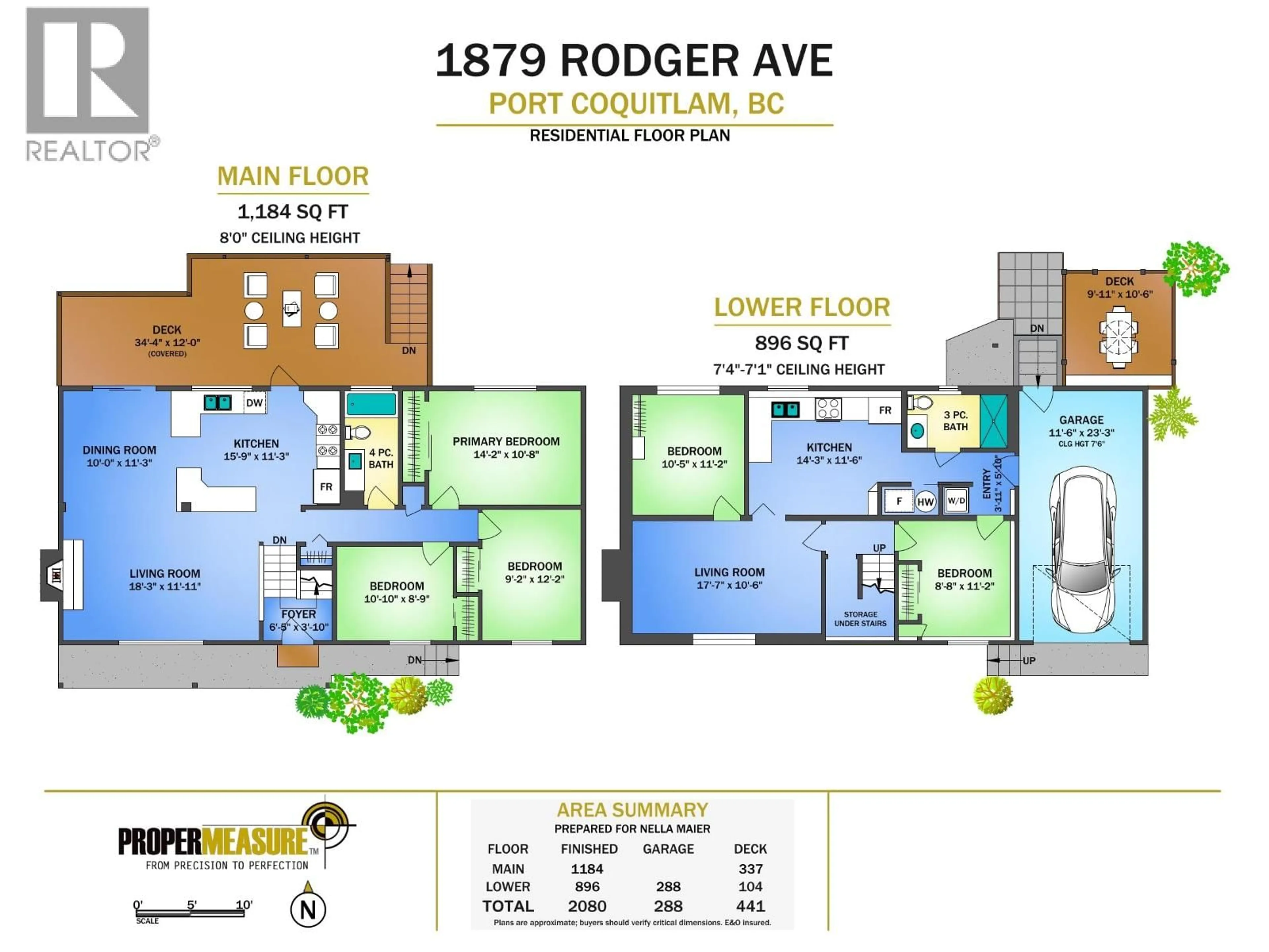 Floor plan for 1879 RODGER AVENUE, Port Coquitlam British Columbia V3C1B8