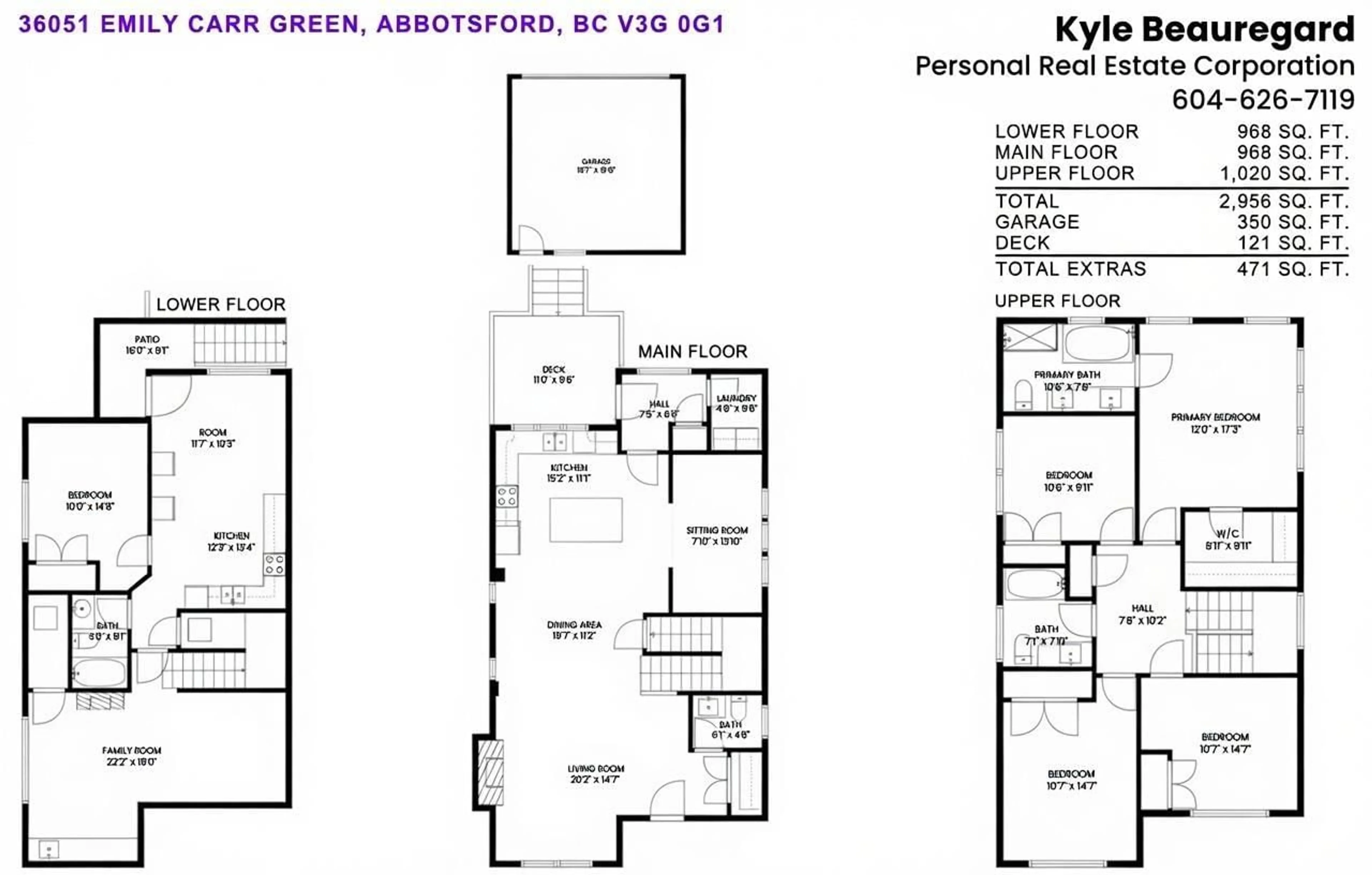 Floor plan for 36051 EMILY CARR GREEN, Abbotsford British Columbia V3G0G1