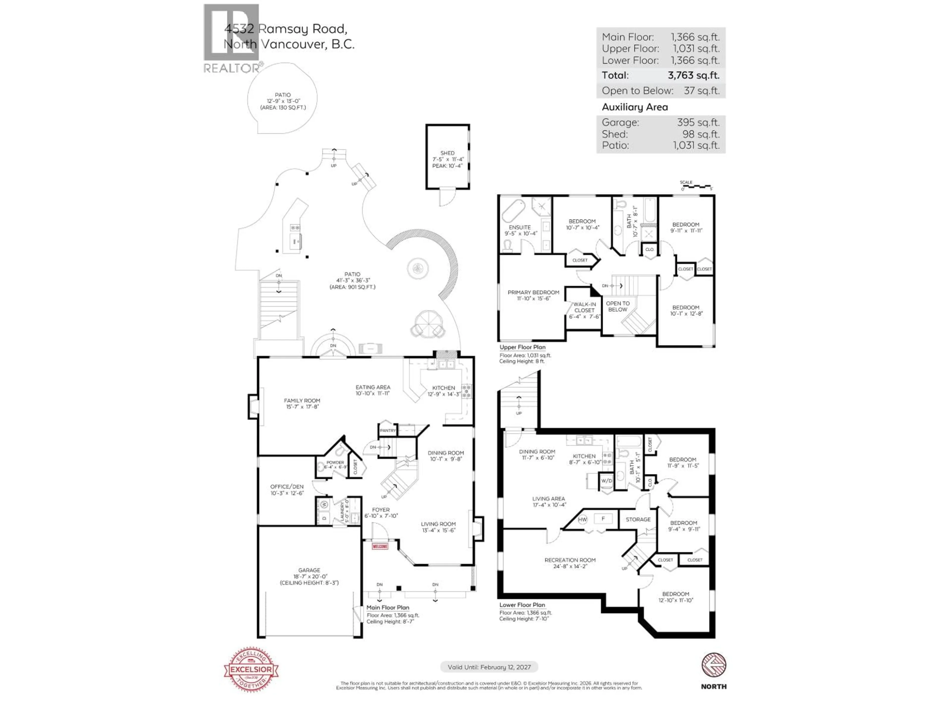 Floor plan for 4532 RAMSAY ROAD, North Vancouver British Columbia V7K2N5