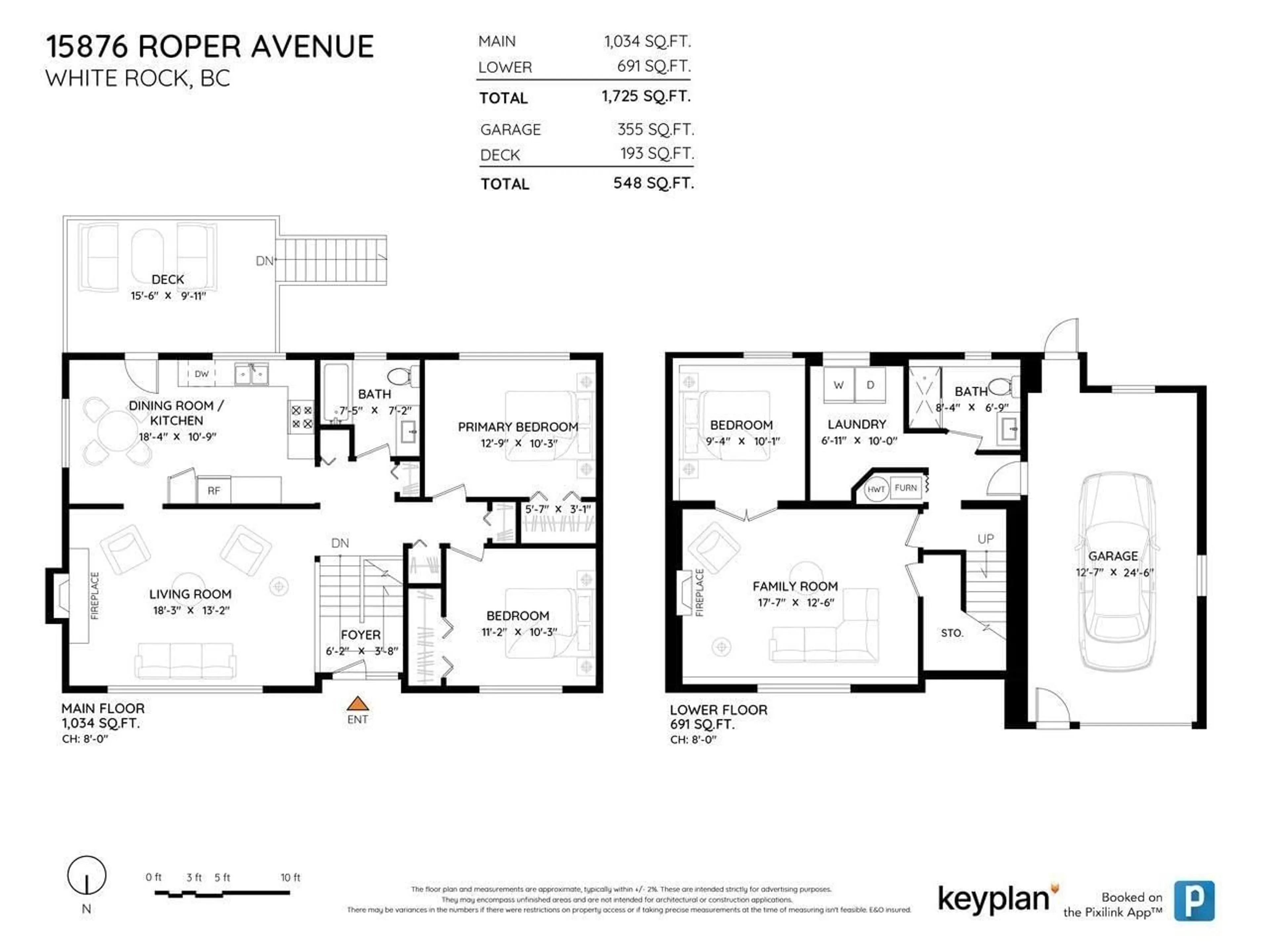 Floor plan for 15876 ROPER AVENUE, White Rock British Columbia V4B2H4