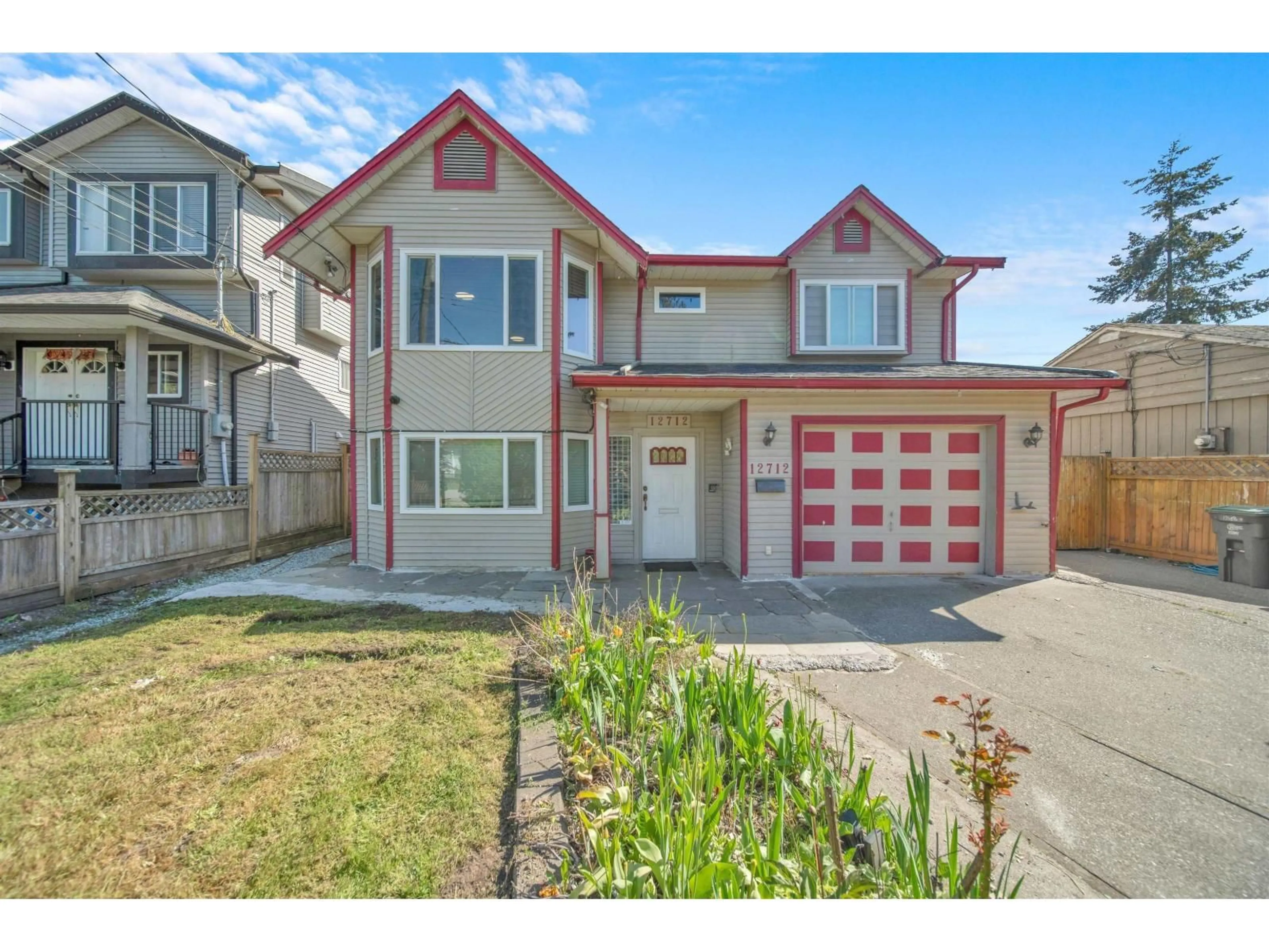 Home with vinyl exterior material, street for 12712 113A AVENUE, Surrey British Columbia V3V3M4
