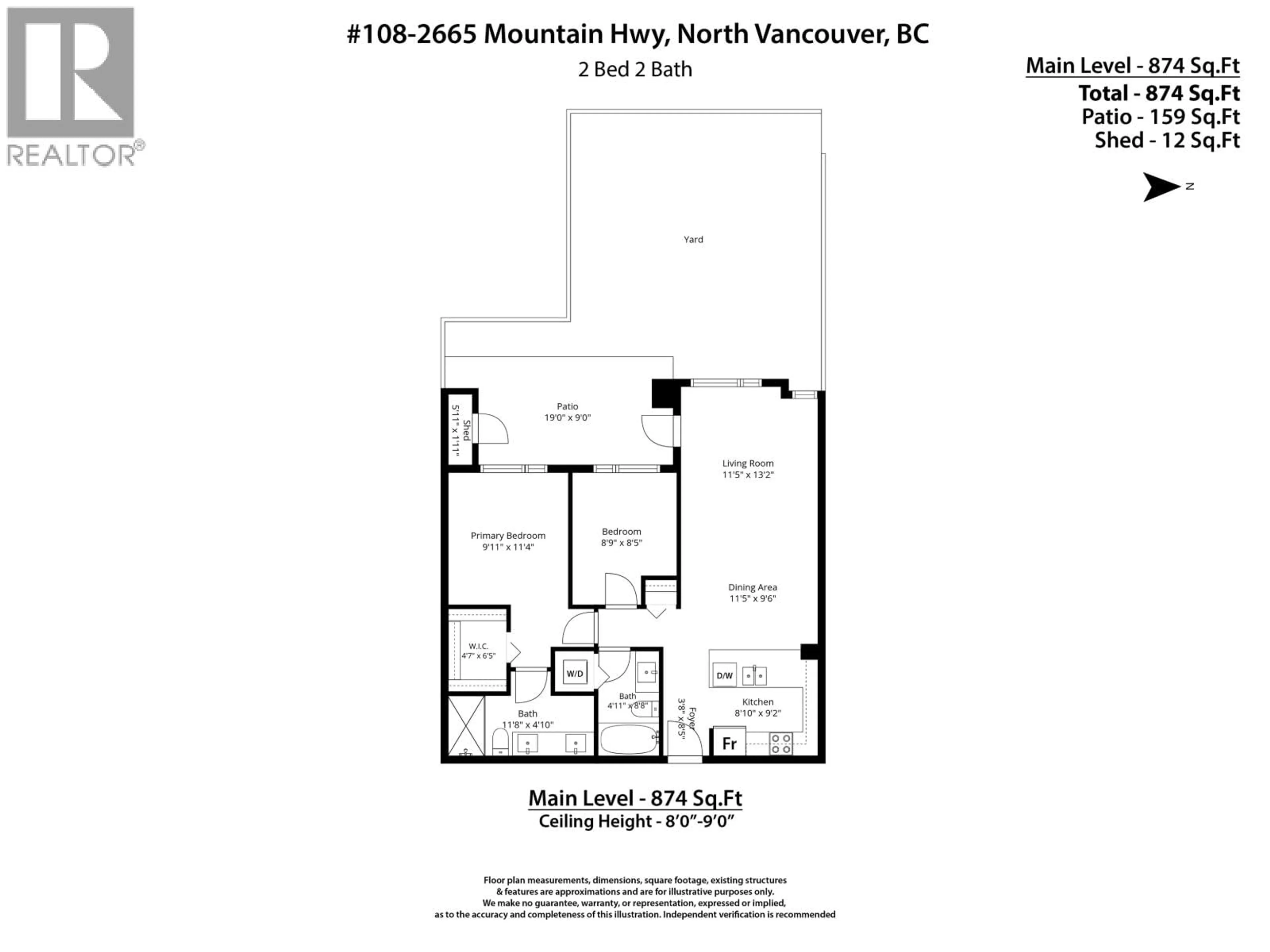 Floor plan for 108 - 2665 MOUNTAIN HIGHWAY, North Vancouver British Columbia V7J0A8