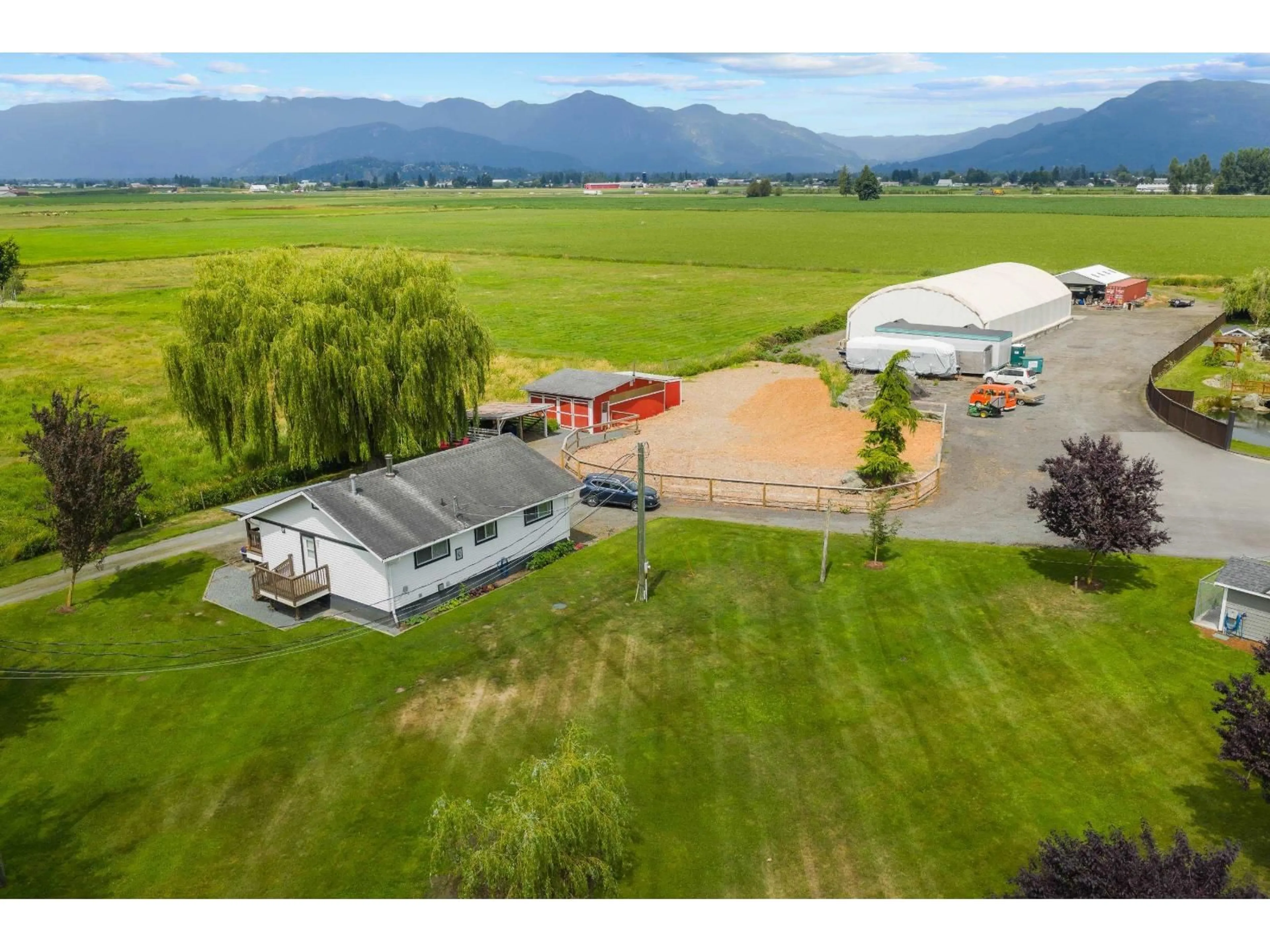 A pic from outside/outdoor area/front of a property/back of a property/a pic from drone, mountain view for 49517 PRAIRIE CENTRAL ROAD, Chilliwack British Columbia V2P6H3