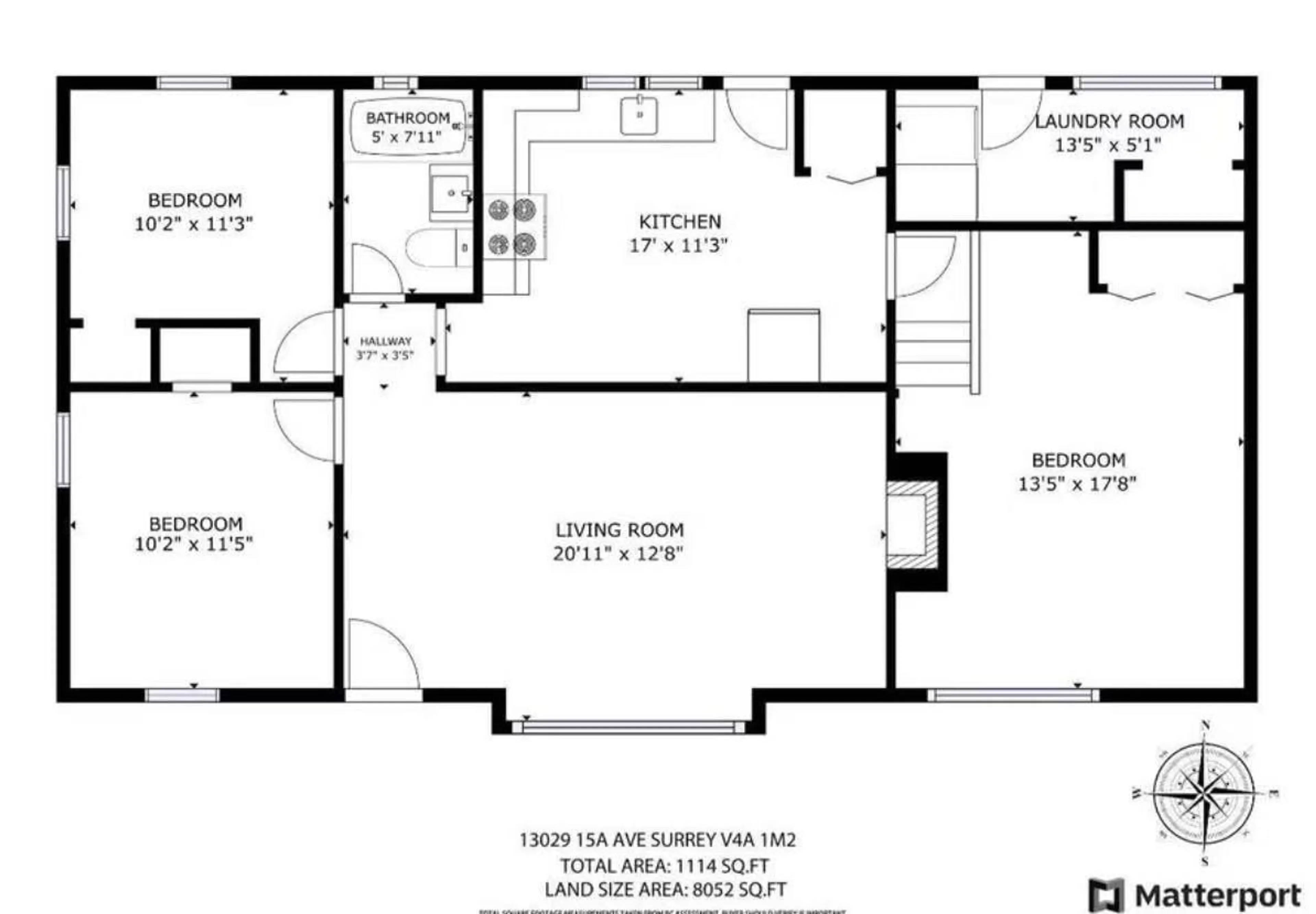 Floor plan for 13029 15A AVENUE, Surrey British Columbia V4A1M2