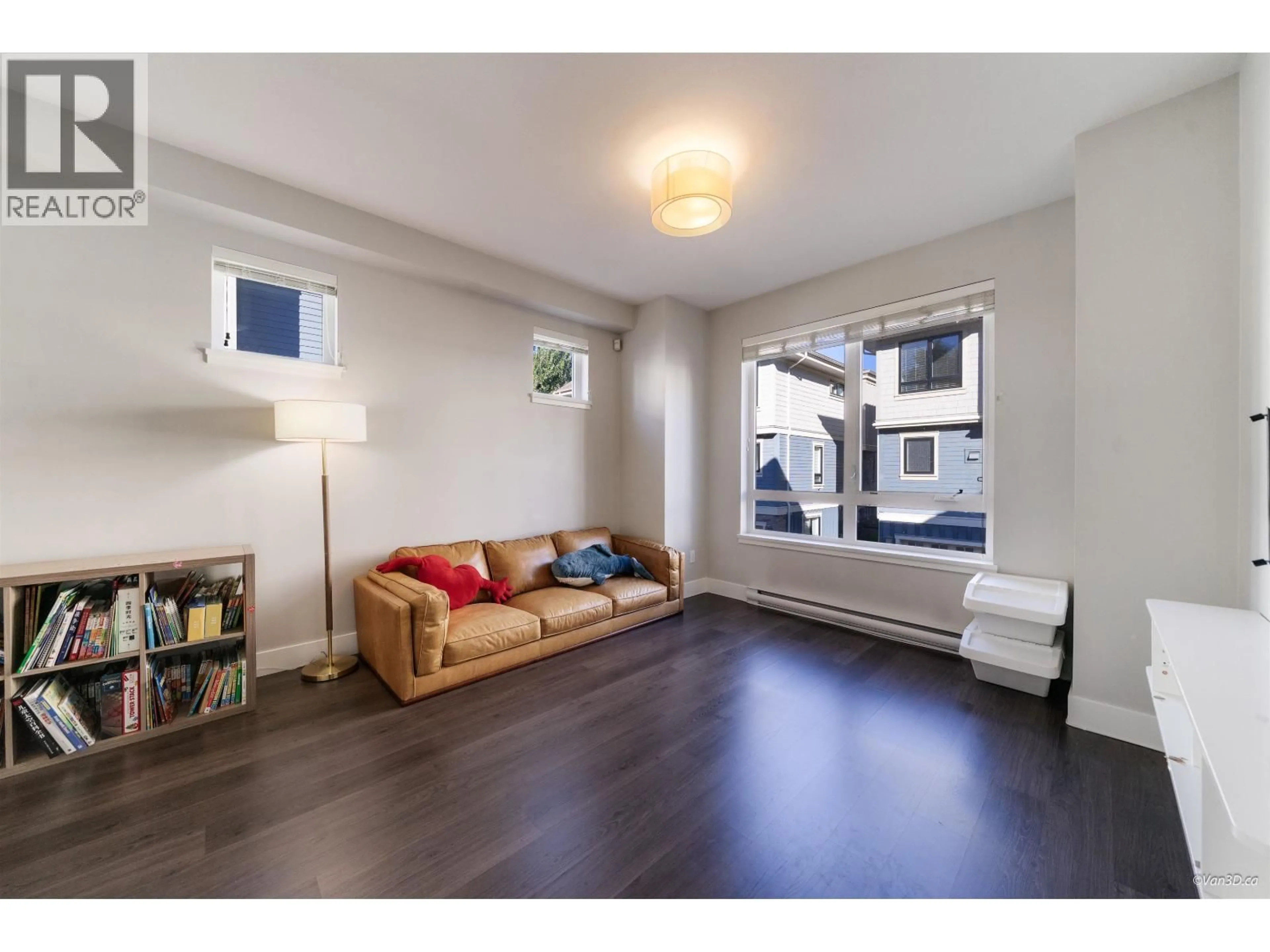 Living room with furniture, wood/laminate floor for 9 - 6028 MAPLE ROAD, Richmond British Columbia V7E1G5