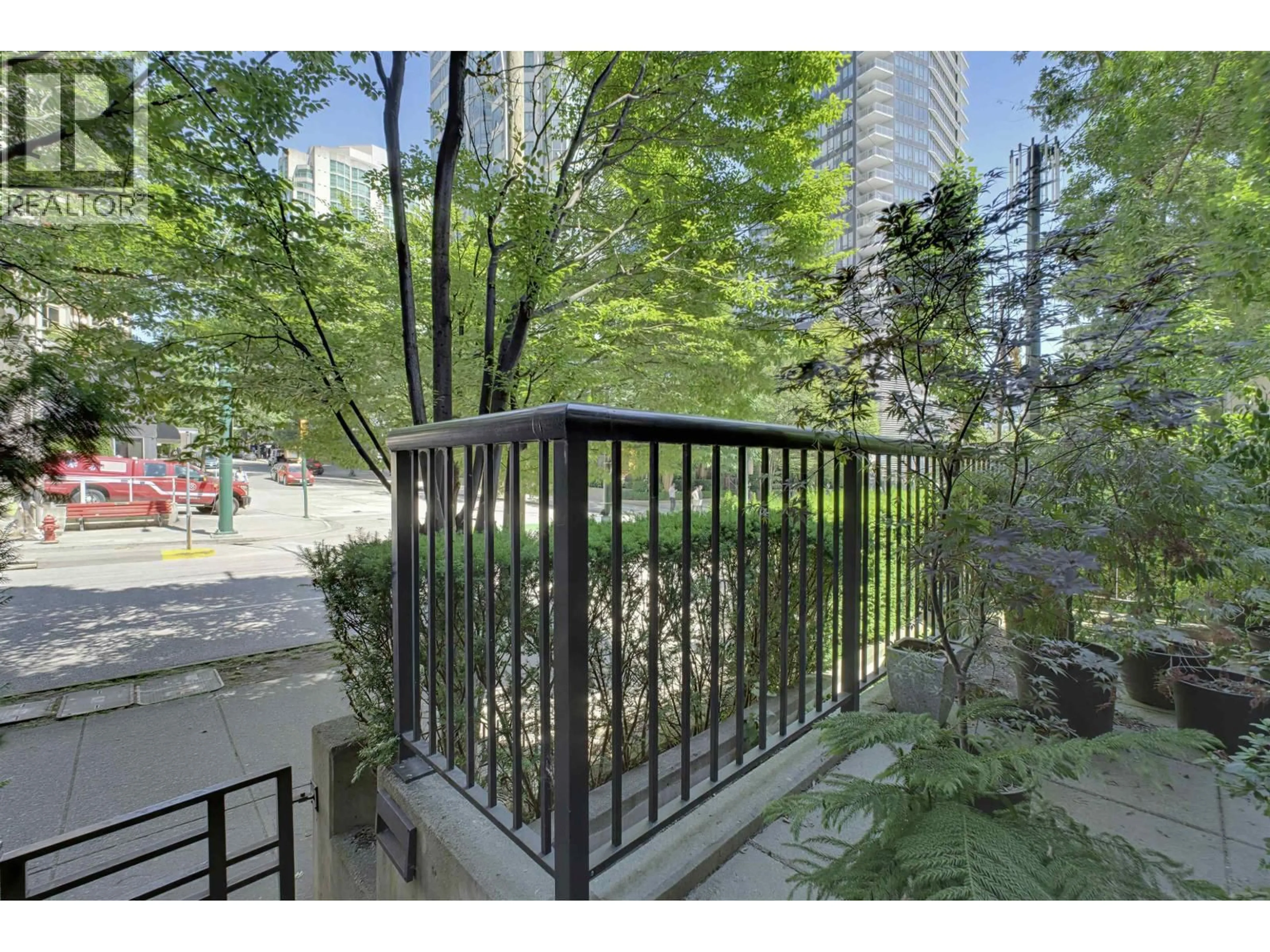 Patio, city buildings view from balcony for 308 SMITHE STREET, Vancouver British Columbia V6B1S3