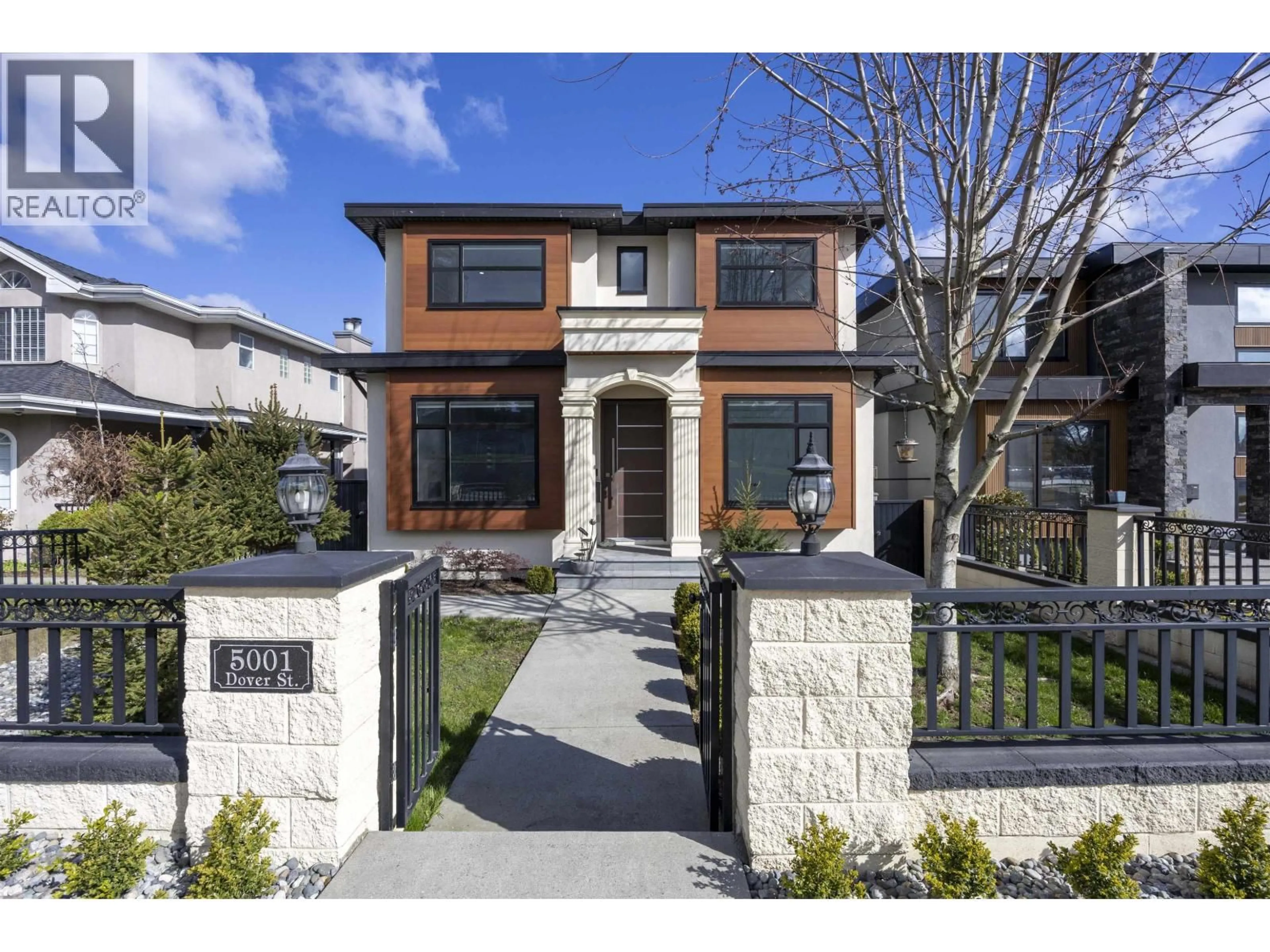 Home with brick exterior material, street for 5001 DOVER STREET, Burnaby British Columbia V5H1R4