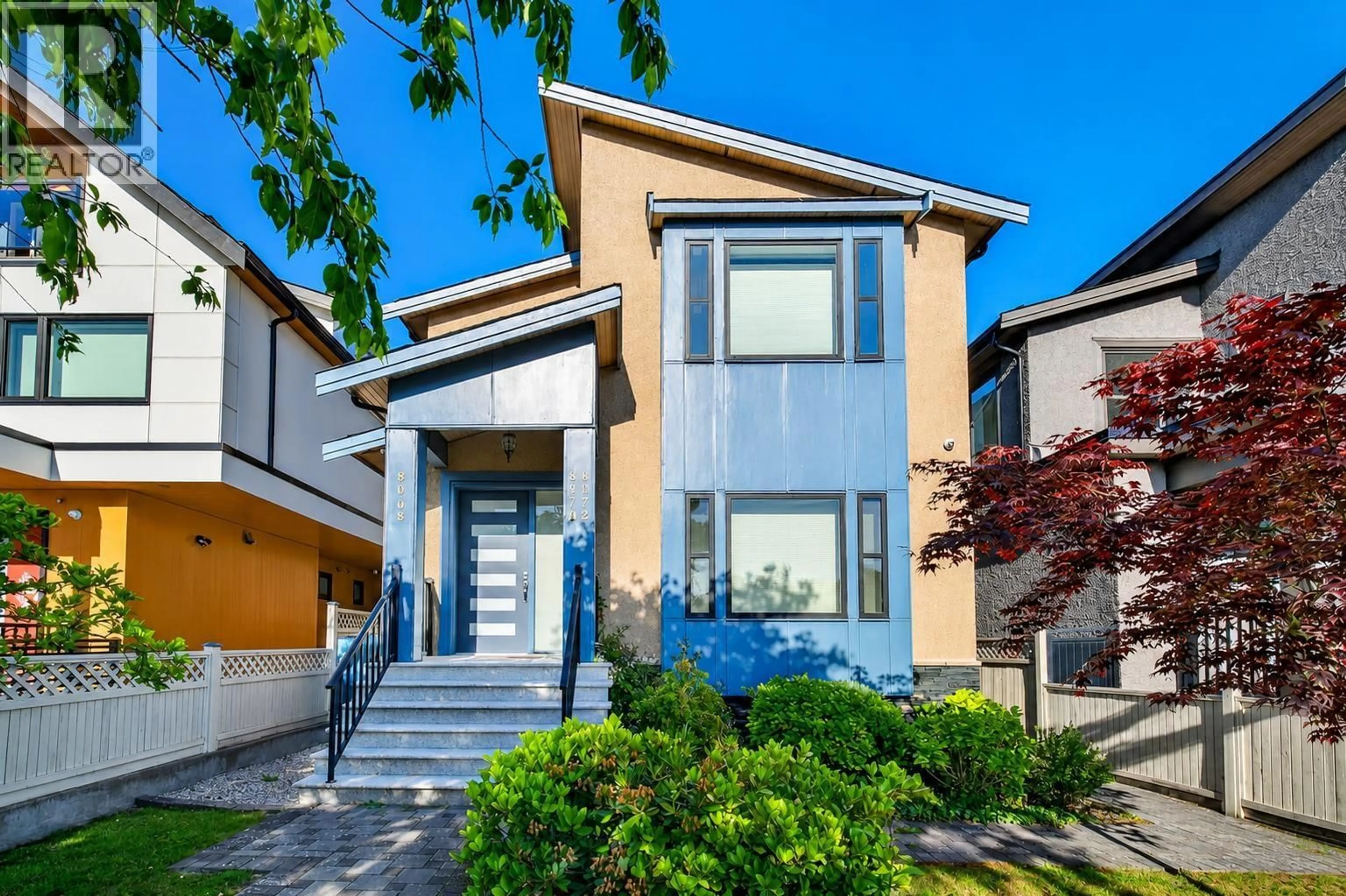 Home with vinyl exterior material, street for 8068 HAIG STREET, Vancouver British Columbia V6P4R9
