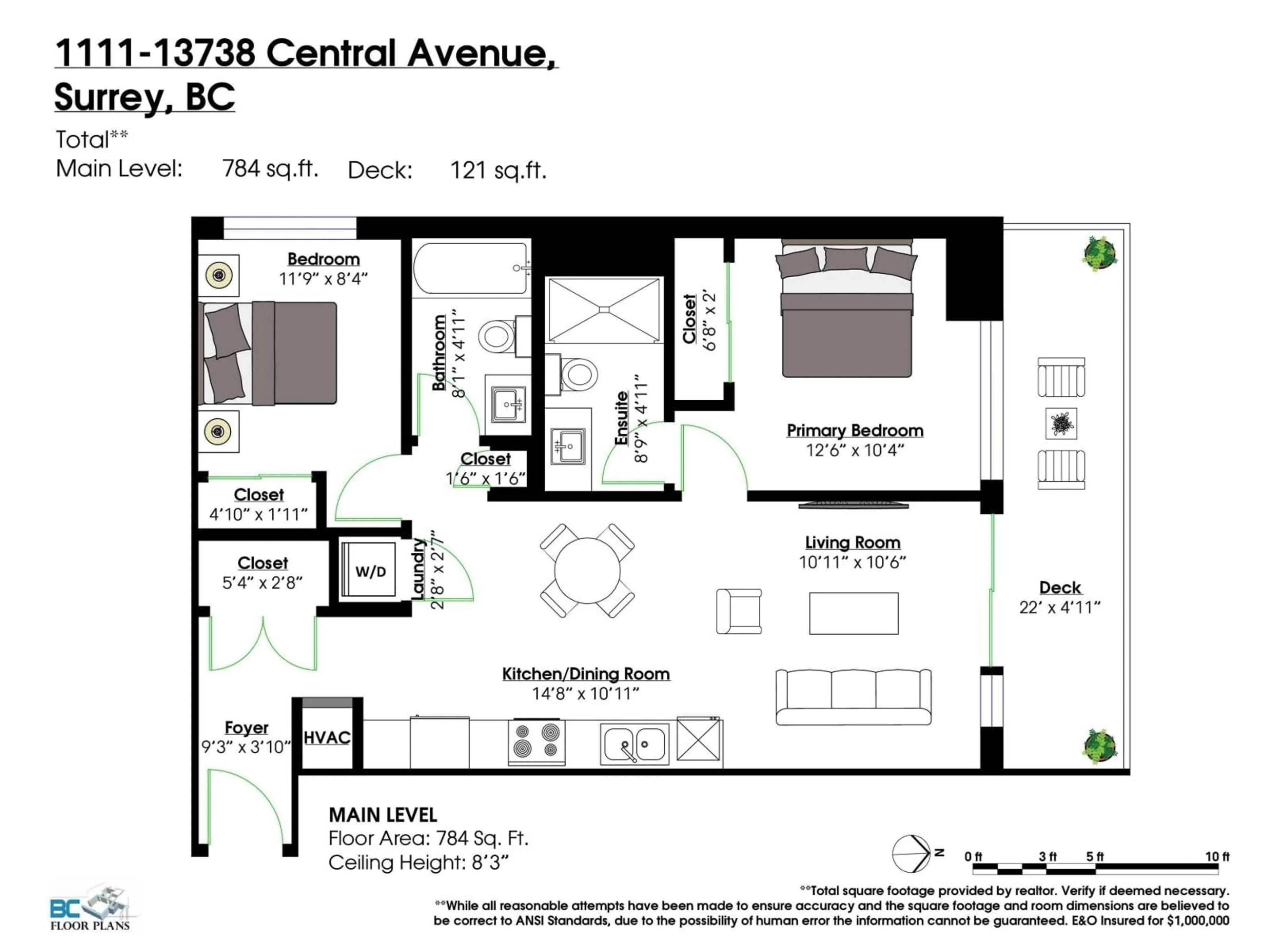 Floor plan for 1111 - 13738 CENTRAL AVENUE, Surrey British Columbia V3T0X5