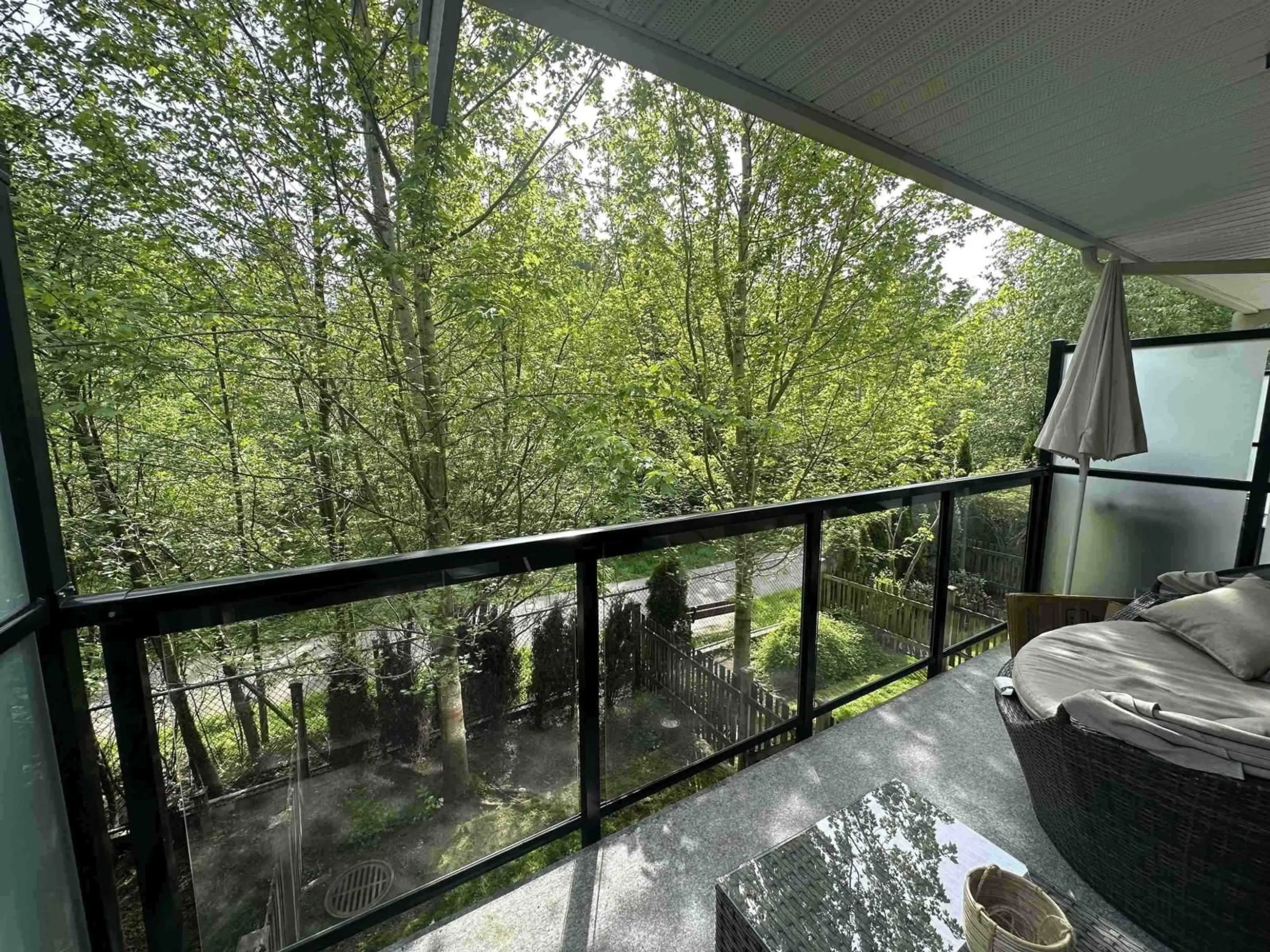 Balcony in the apartment, forest/trees view for 70 - 20498 82 AVENUE, Langley British Columbia V2Y0V1