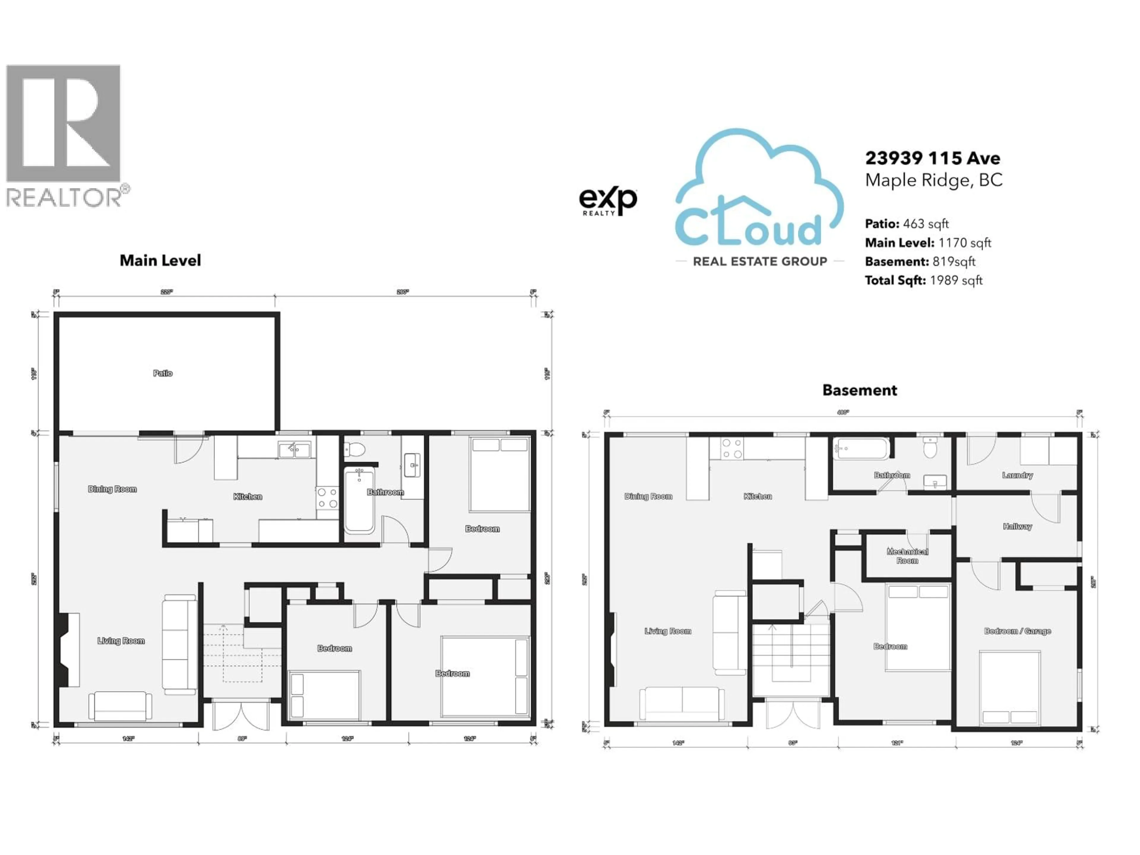 Floor plan for 11717 209 STREET, Maple Ridge British Columbia V2X7S6